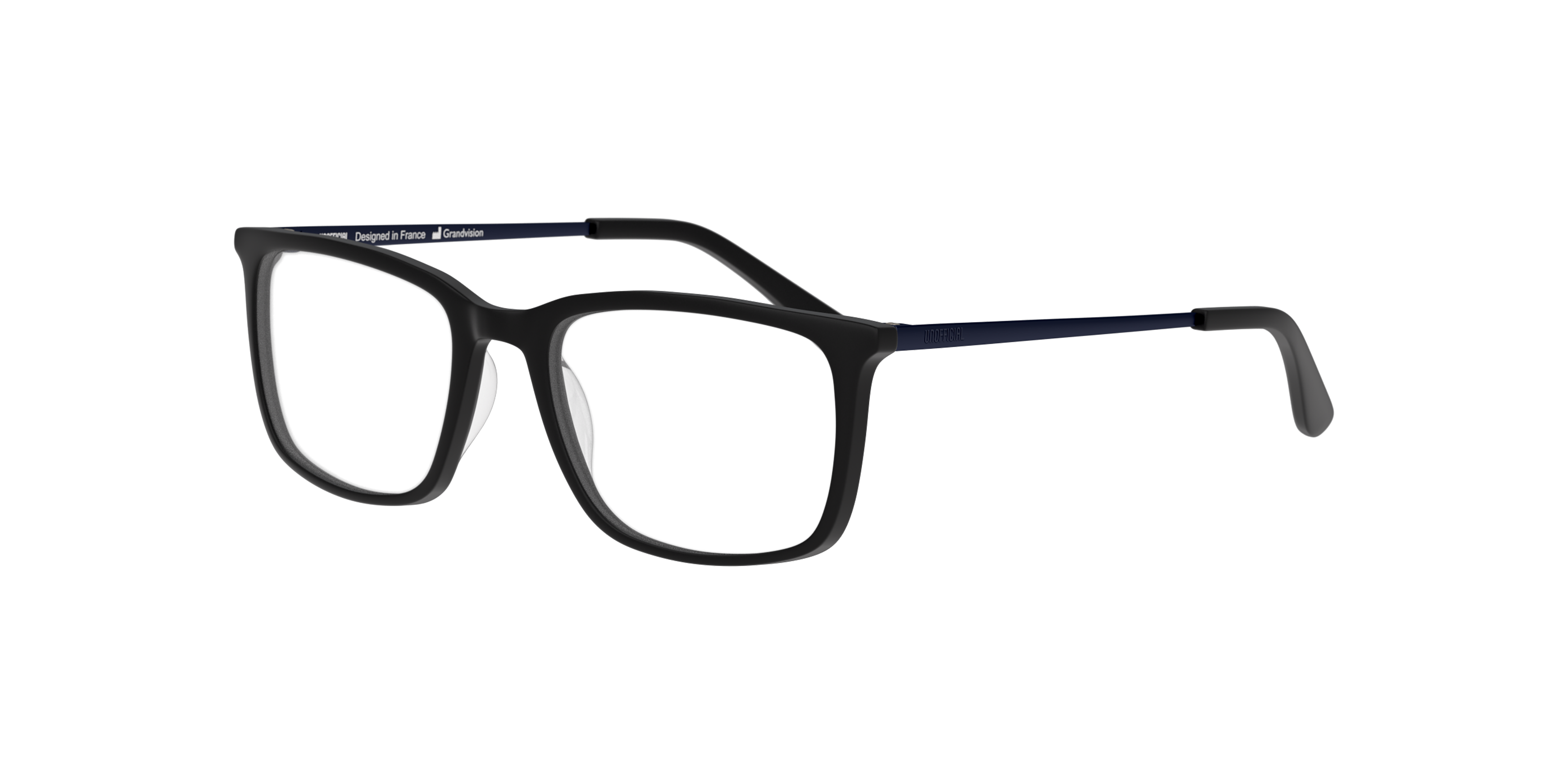 Angle_Left01 Unofficial UN OT0161 (BL00) Children's Glasses Transparent / Black