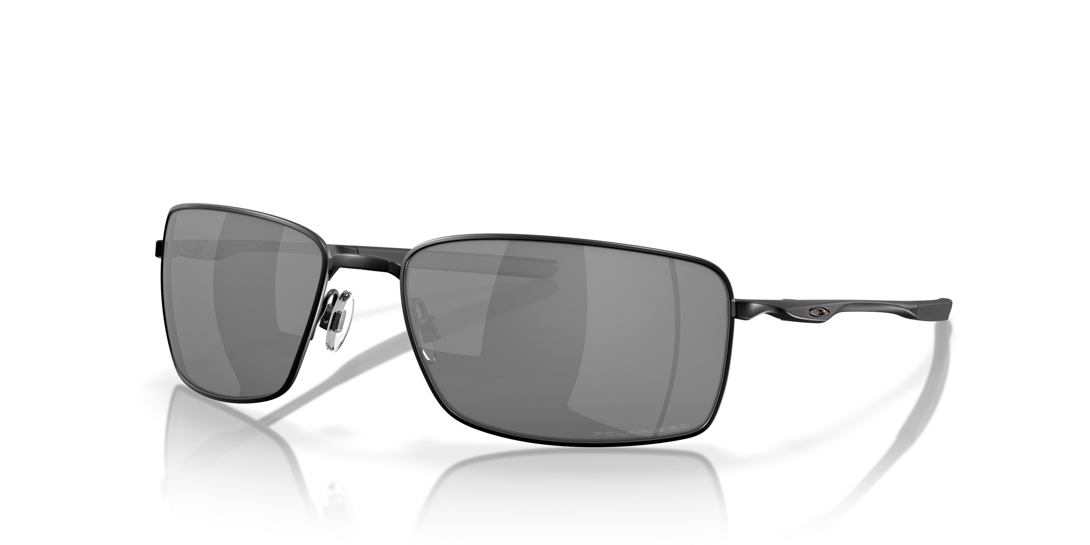 Angle_Left01 Oakley Square Wire OO 4075 (407505) Sunglasses Silver / Black