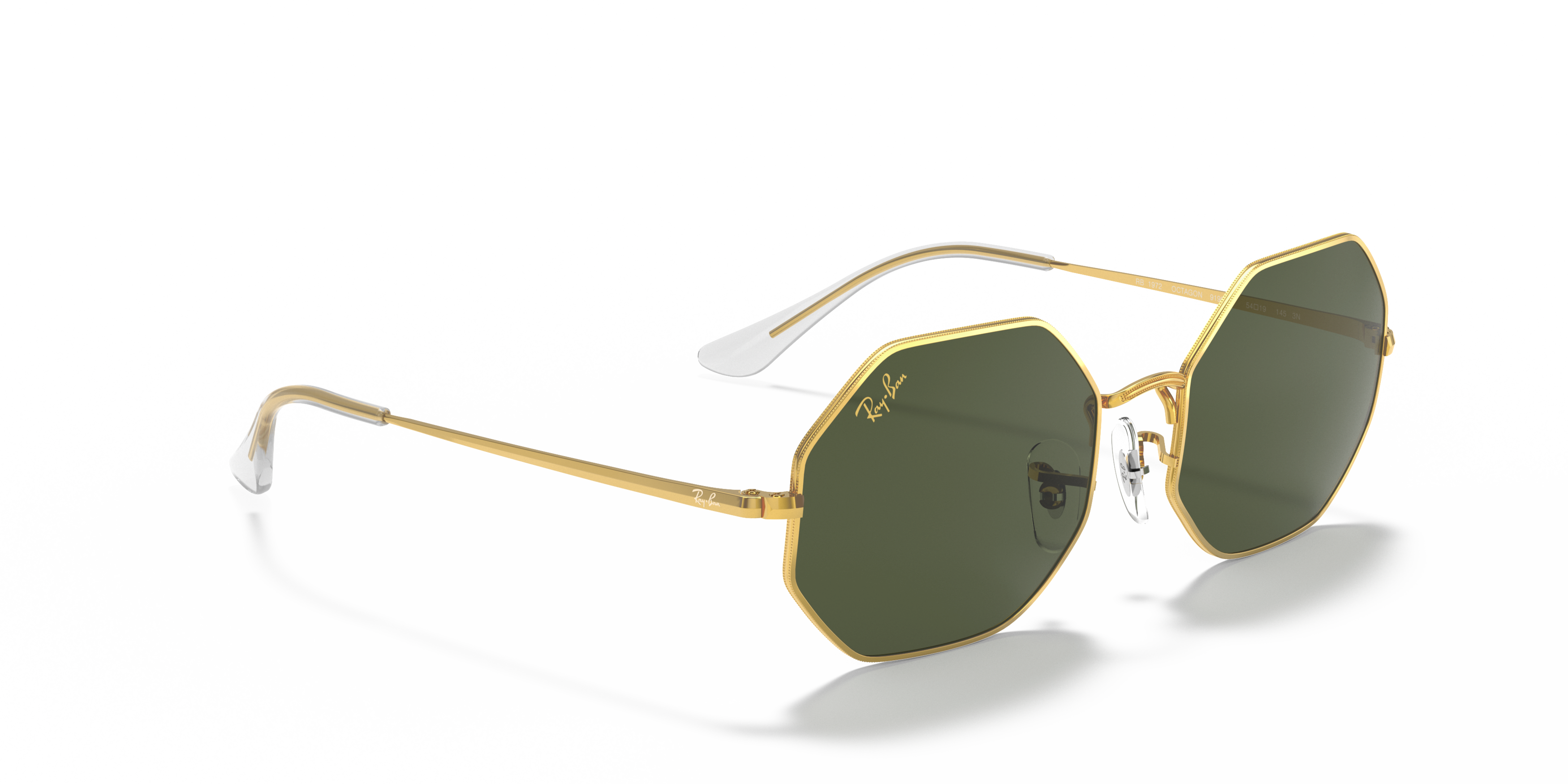 Angle_Right01 Ray-Ban Octagon RB 1972 (919631) Sunglasses Green / Gold
