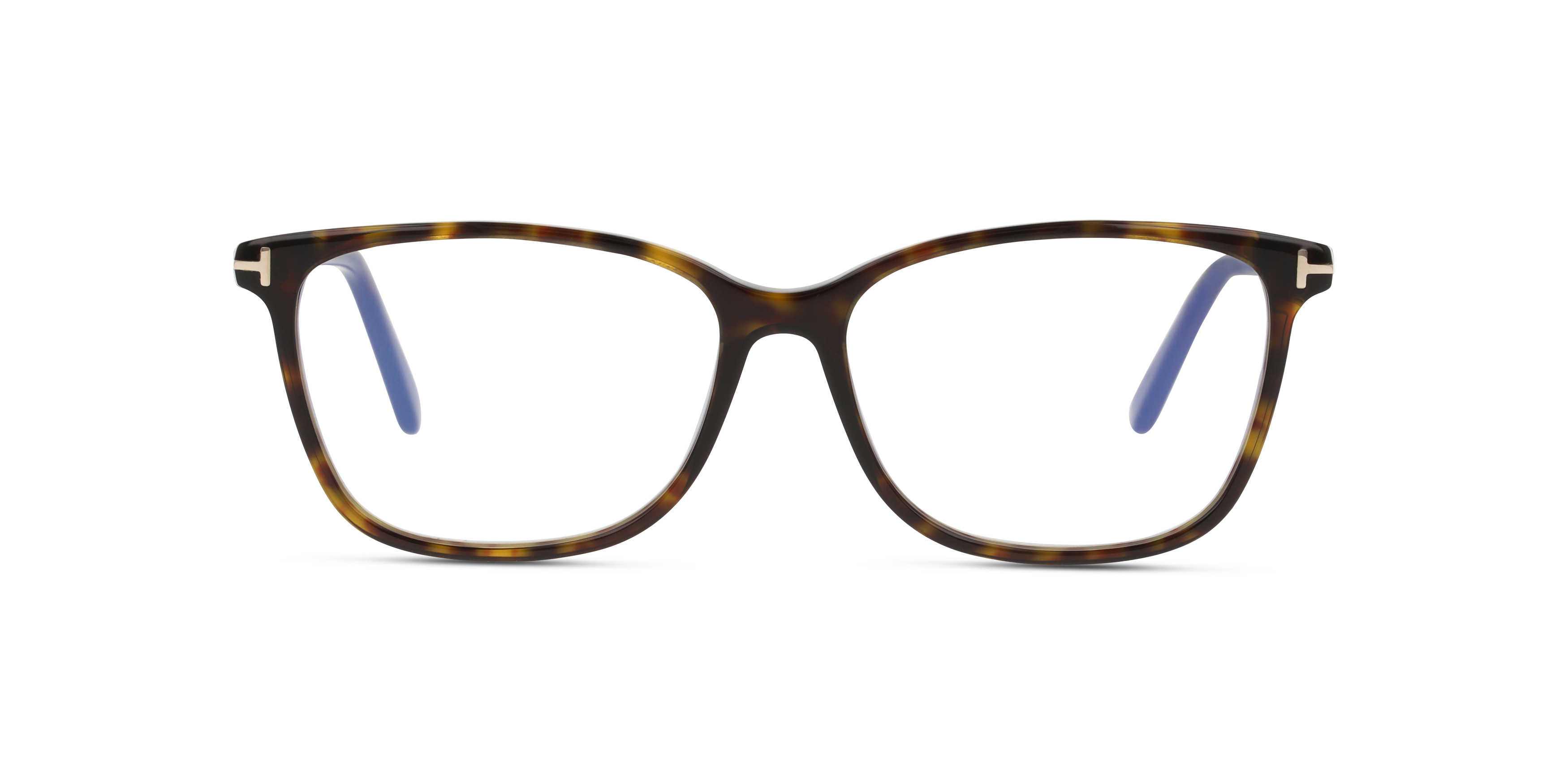 Front Tom Ford FT 5842-B Glasses Transparent / Havana