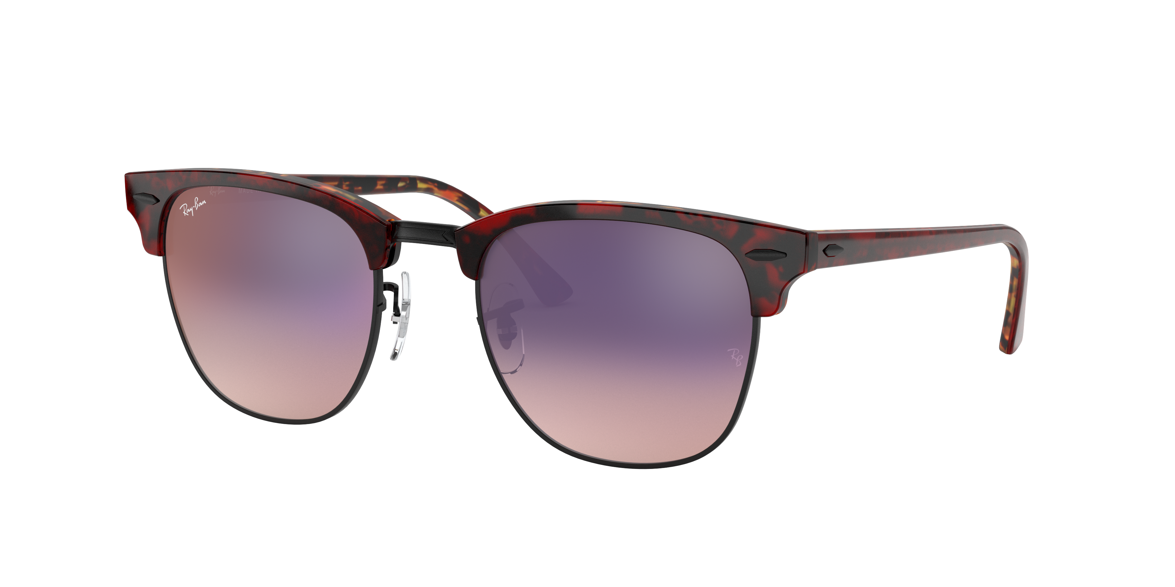 Angle_Left01 Ray-Ban Clubmaster Color Mix RB3016 12753B Paars / Rood