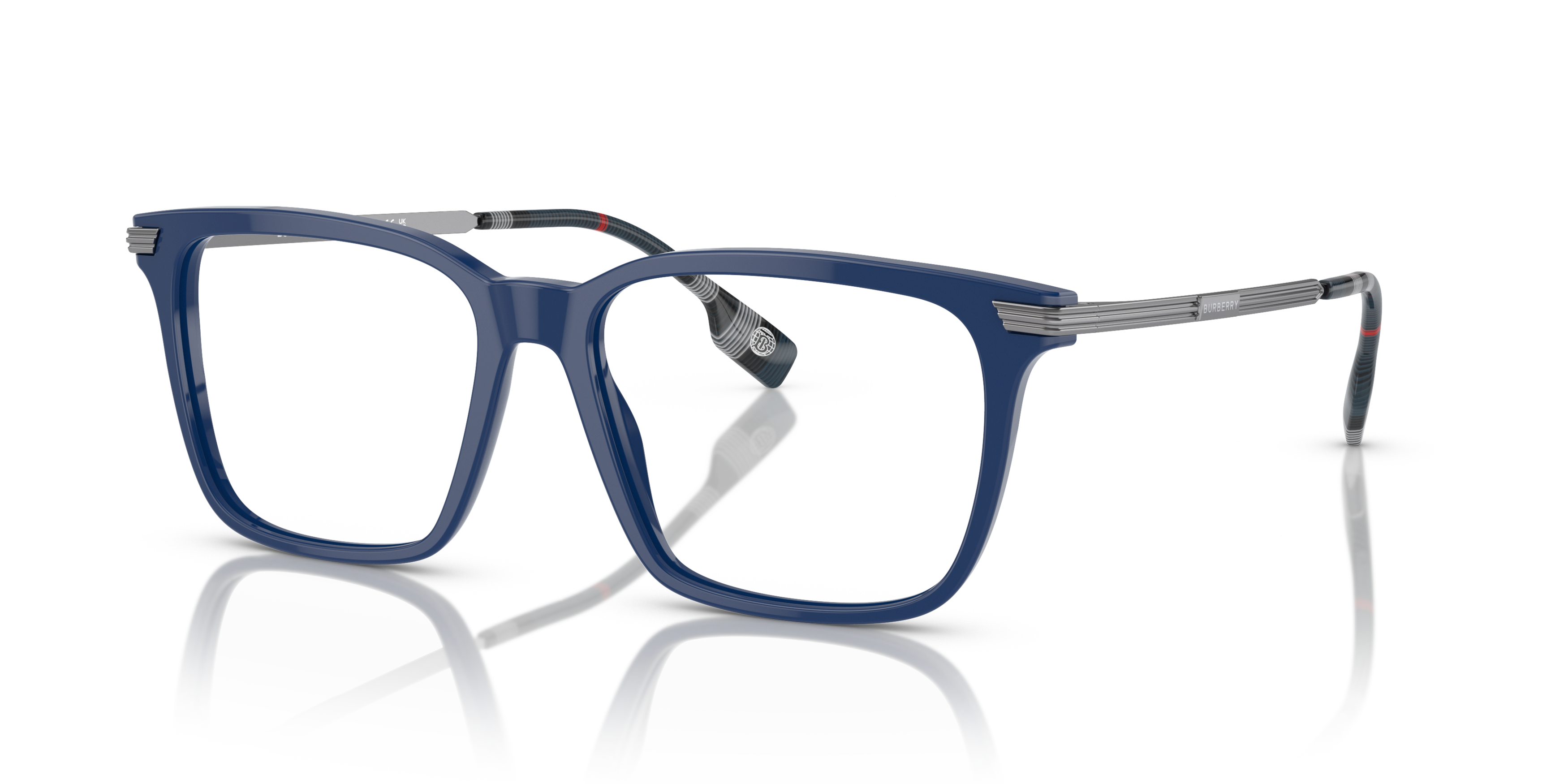 Angle_Left01 Burberry BE 2378 (4058) Glasses Transparent / Blue