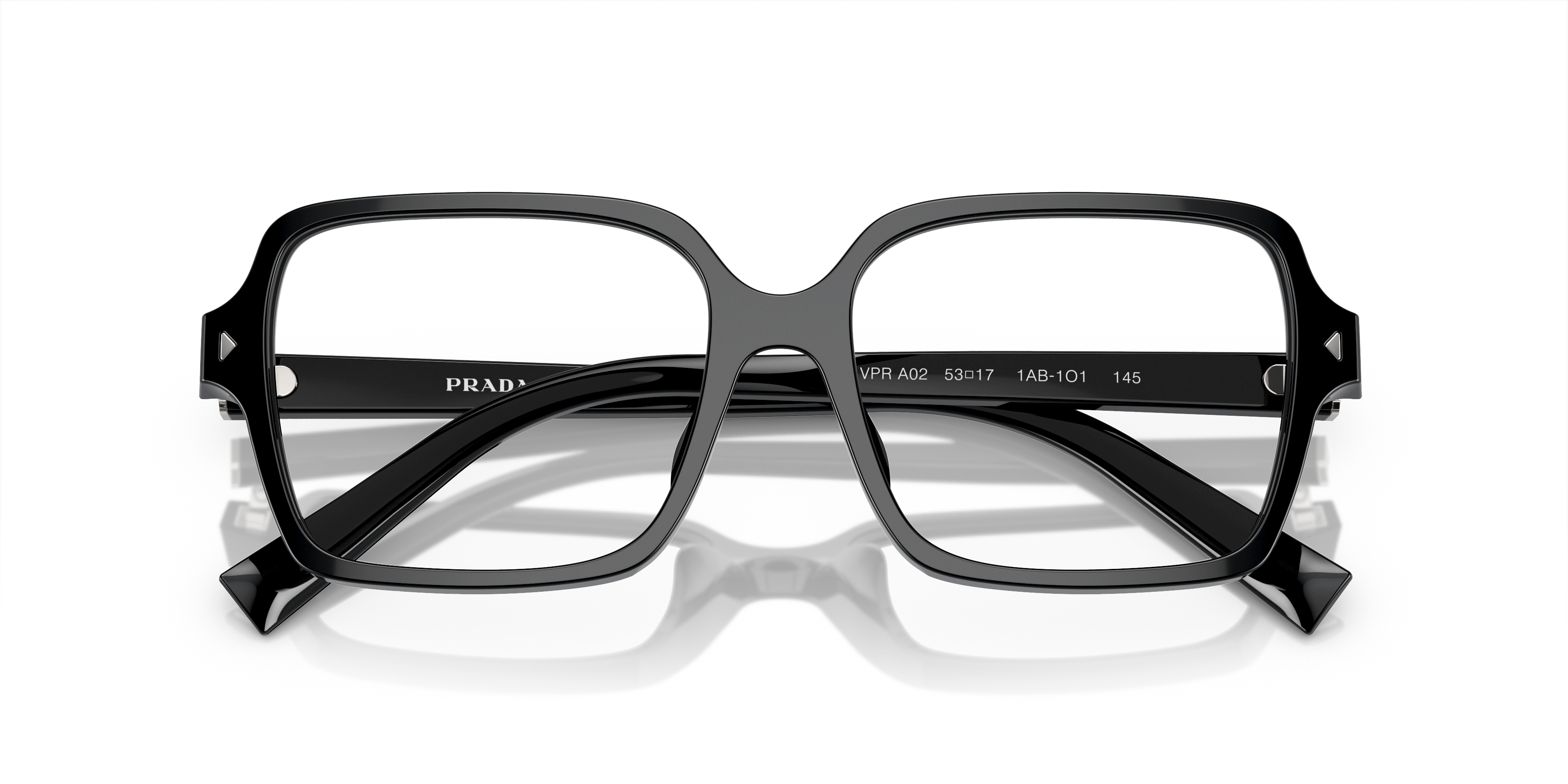 Folded Prada PR A02V Glasses Transparent / Black