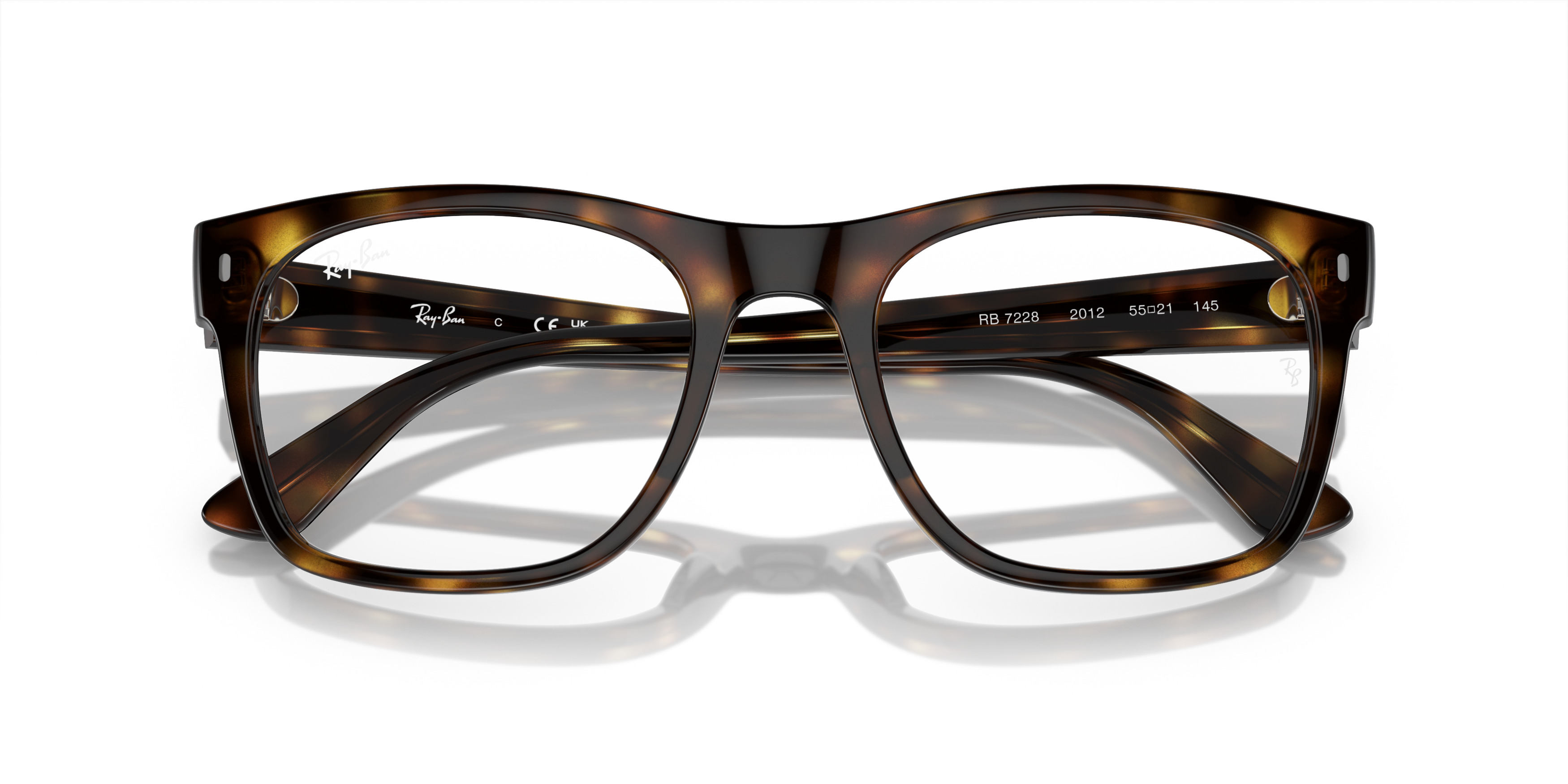 Folded Ray-Ban RX 7228 Glasses Transparent / Tortoise Shell