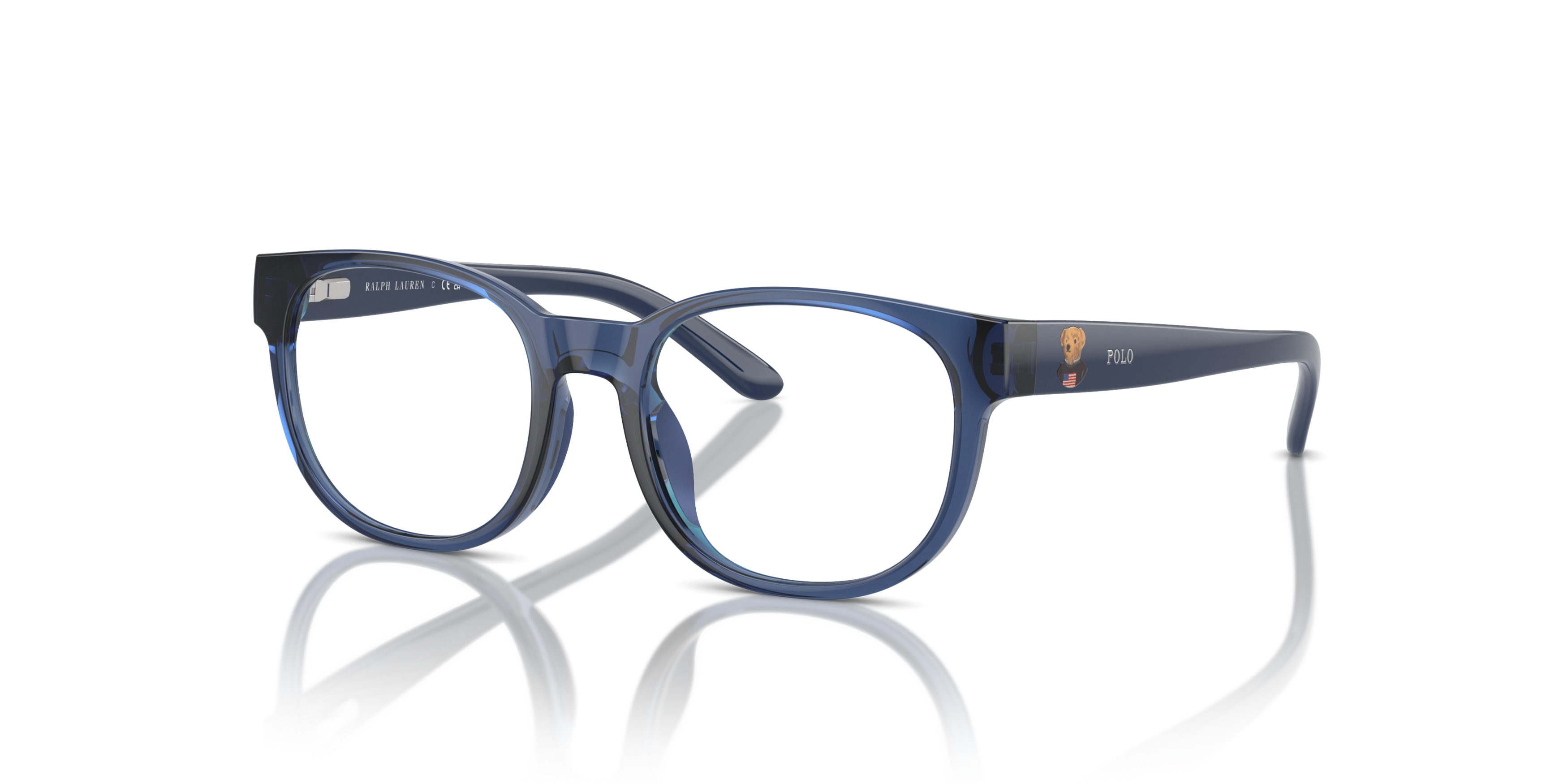 Angle_Left01 Polo Prep Ralph Lauren PP 8549U Children's Glasses Transparent / Transparent, Blue