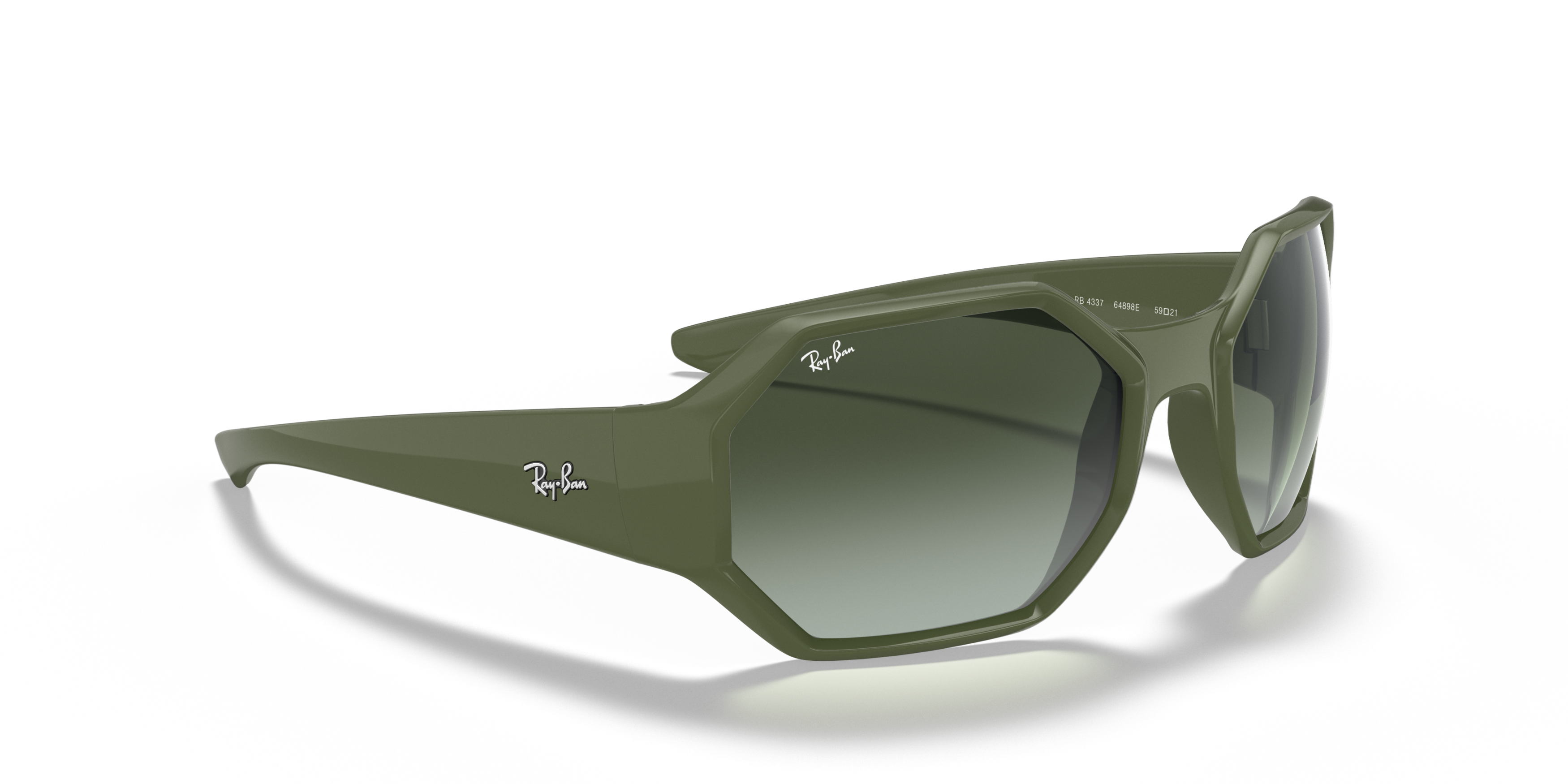 Angle_Right01 Ray-Ban RB4337 64898E Groen / Groen