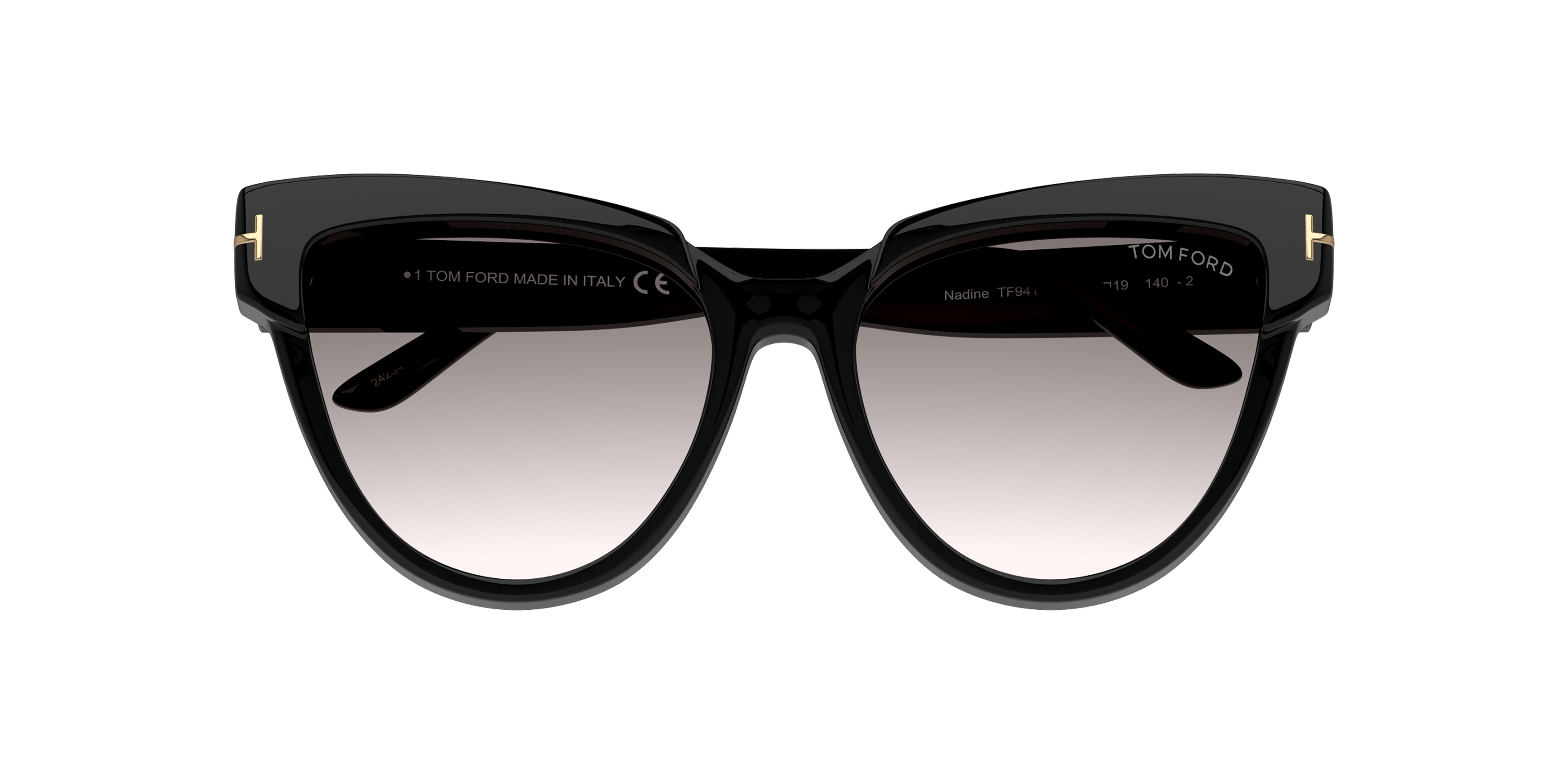 Folded Tom Ford Nadine FT0941 (01B) Sunglasses Grey / Black