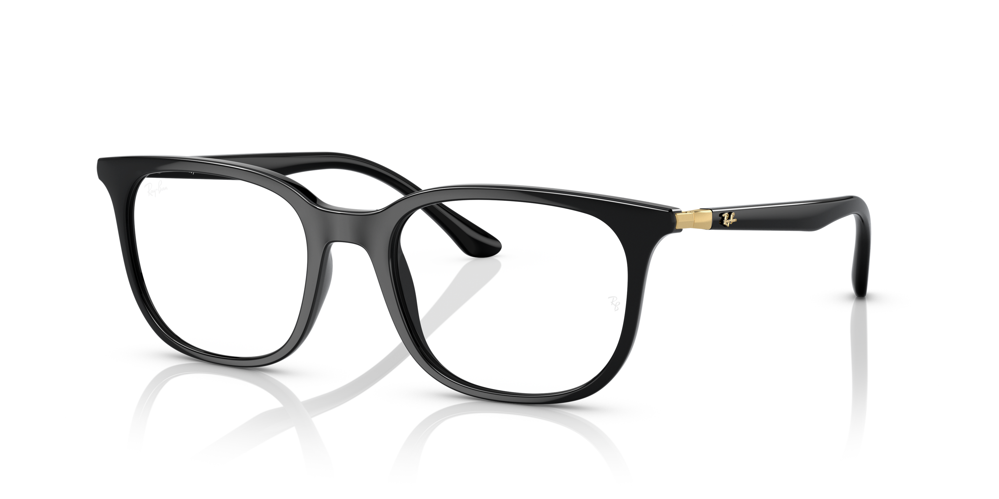 Angle_Left01 Ray-Ban RX 7211 Glasses Transparent / Black