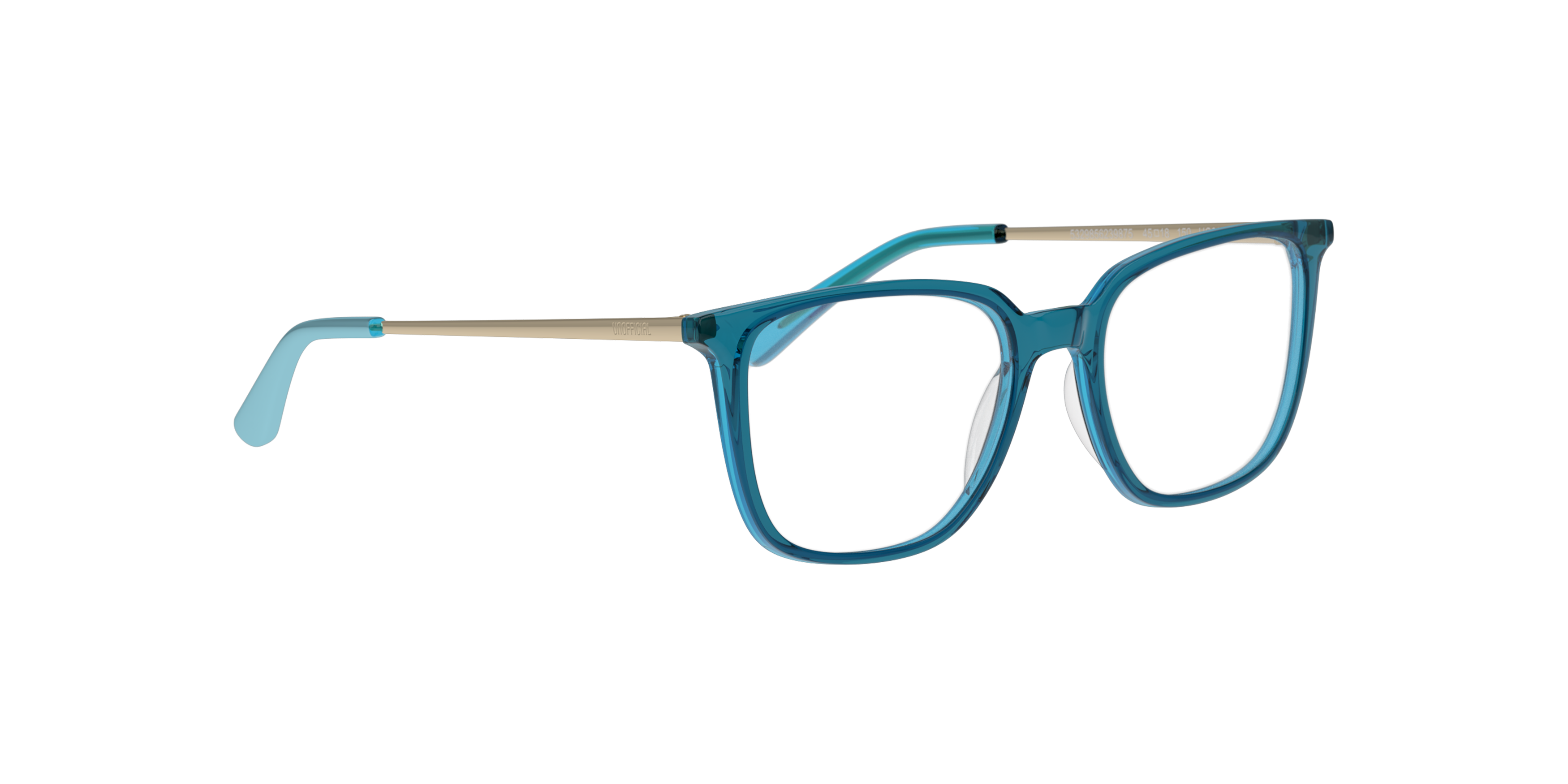 Angle_Right01 Unofficial UN OT0158 (ED00) Children's Glasses Transparent / Blue
