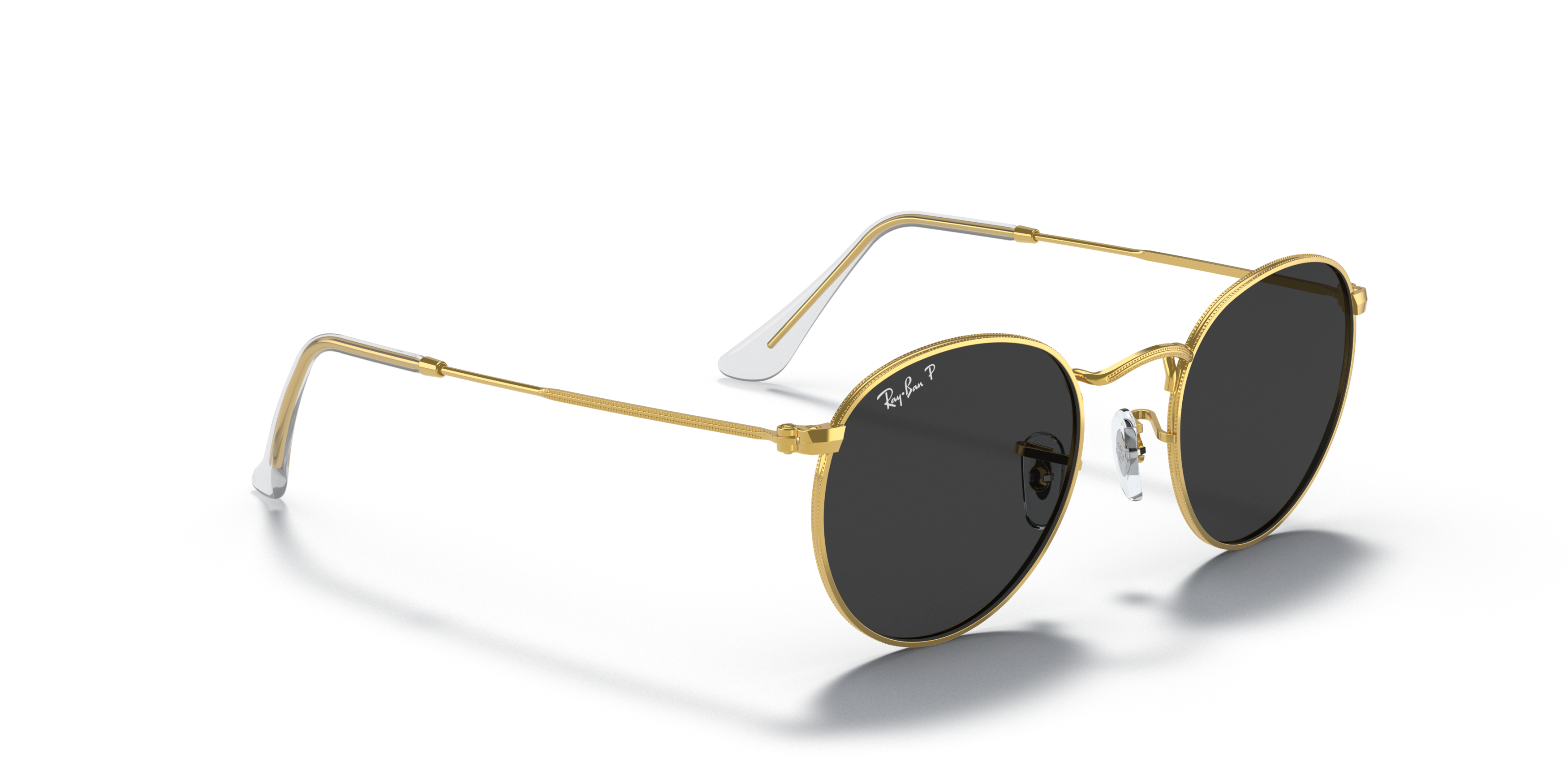Angle_Right01 Ray-Ban Round Metal RB3447 001 Groen / Goud