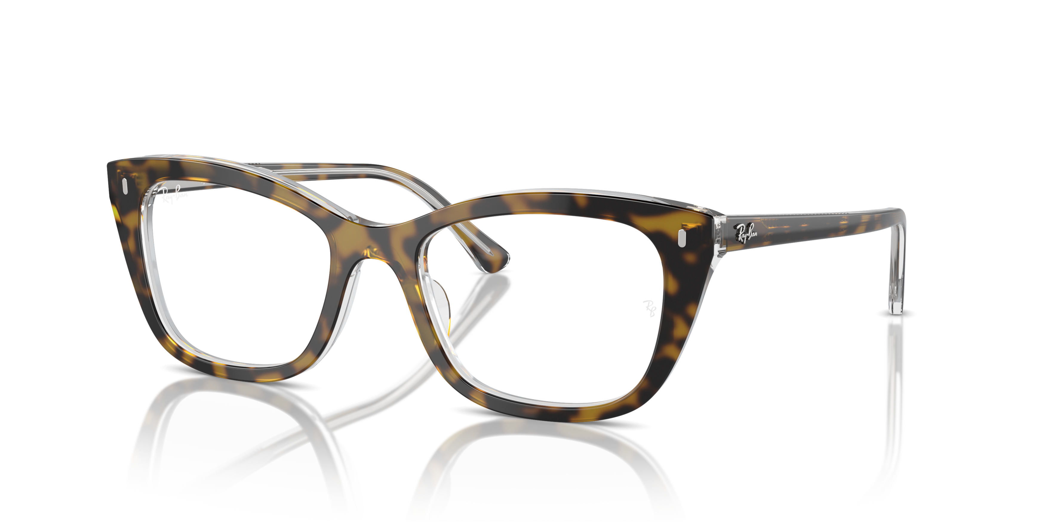 Angle_Left01 Ray-Ban RX 5433 Glasses Transparent / Black