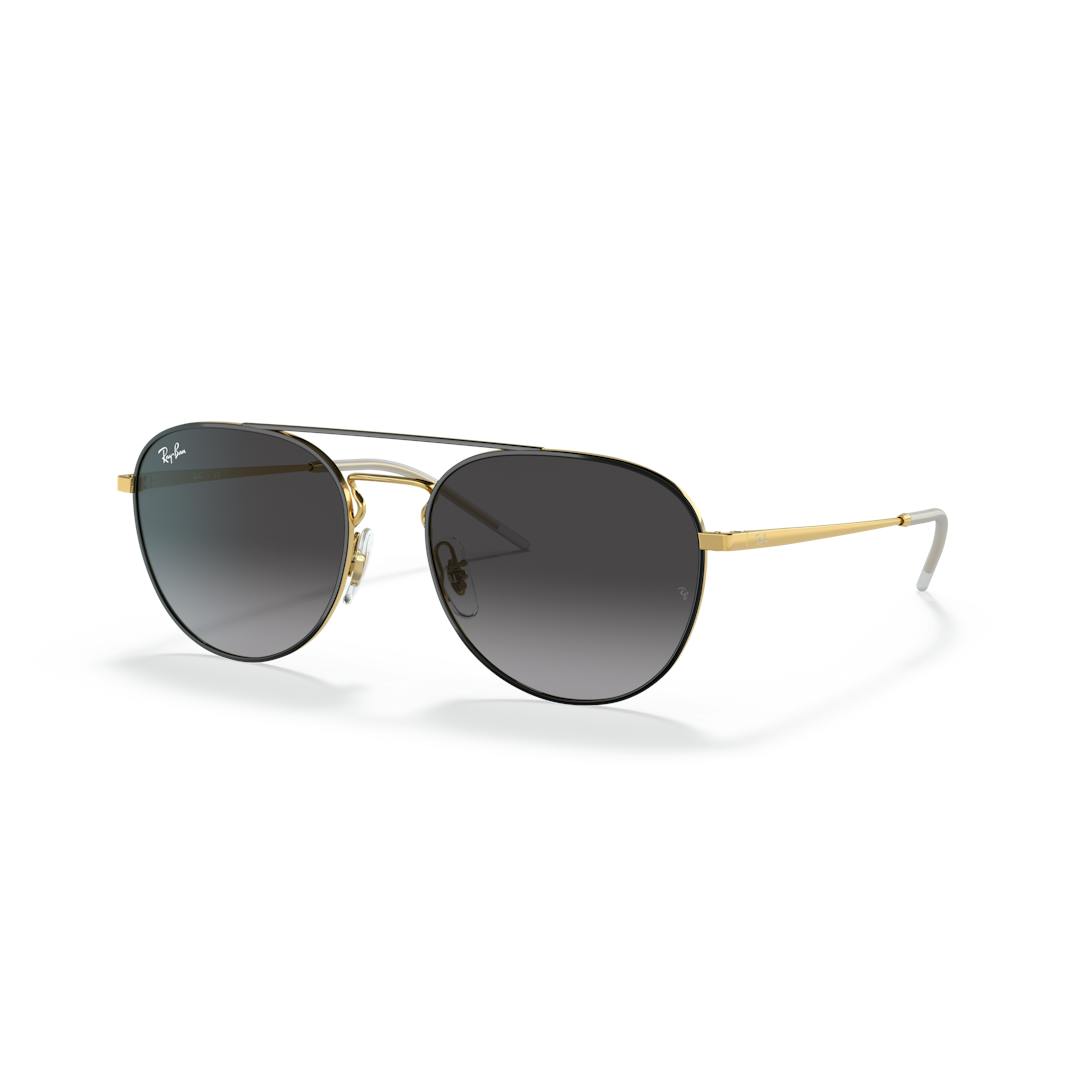 Ray-Ban RB3589 Lunettes de Soleil Femme - Carrée Doré Noir - Possibilité de verres correcteurs - Ada