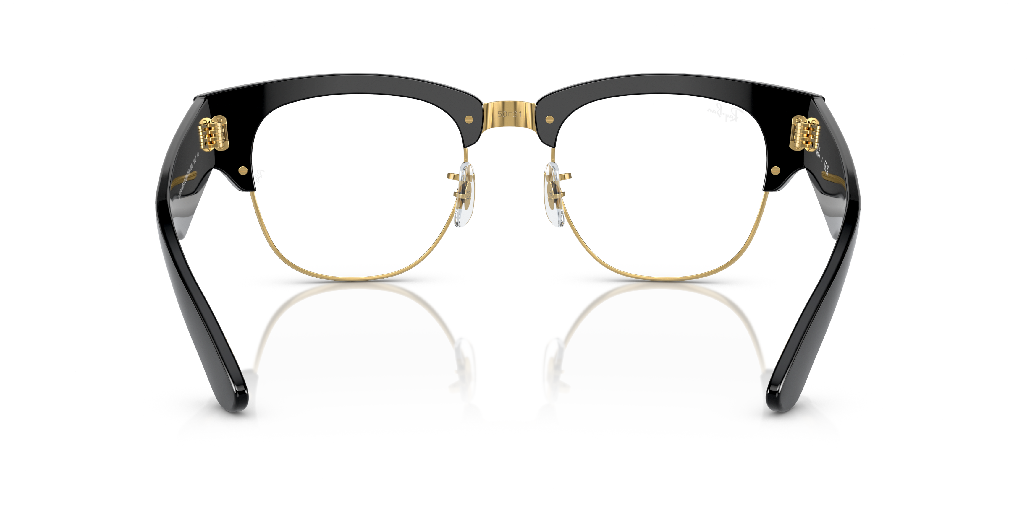 Detail02 Ray-Ban Mega Clubmaster RX 0316V Glasses Transparent / Black, Gold