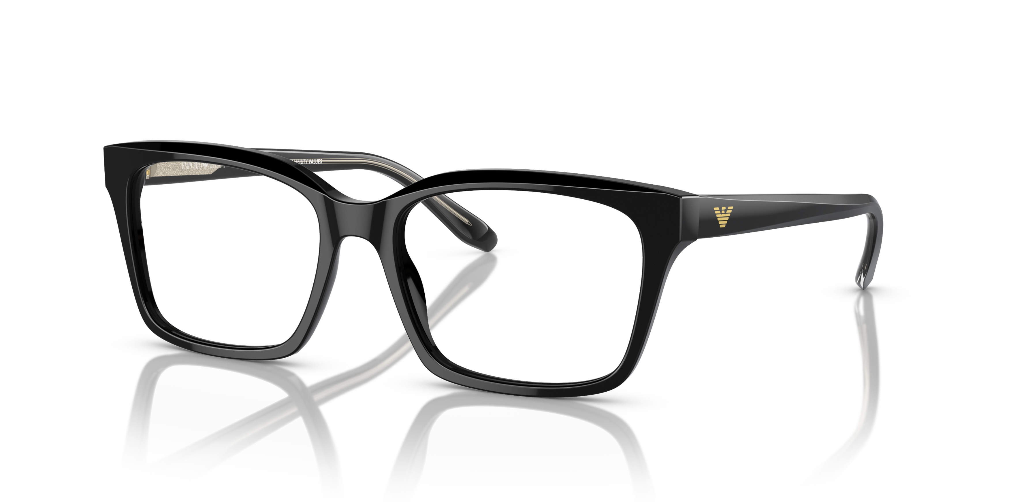 Angle_Left01 Emporio Armani EA 3219 Glasses Transparent / Black