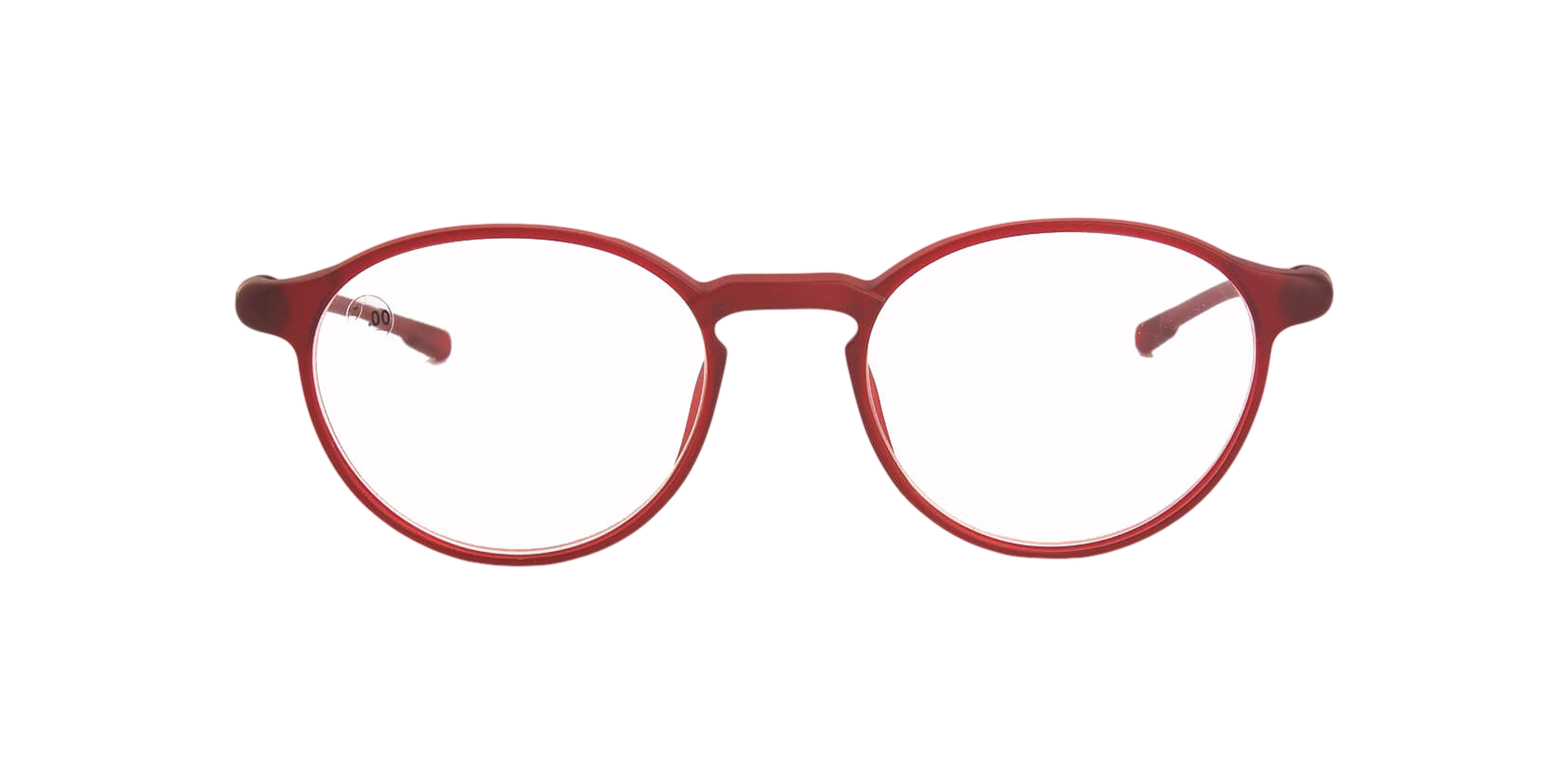 Front Moleskine MR3101 40 BC Blue Light Filter Non-Prescription Glasses Transparent / Red