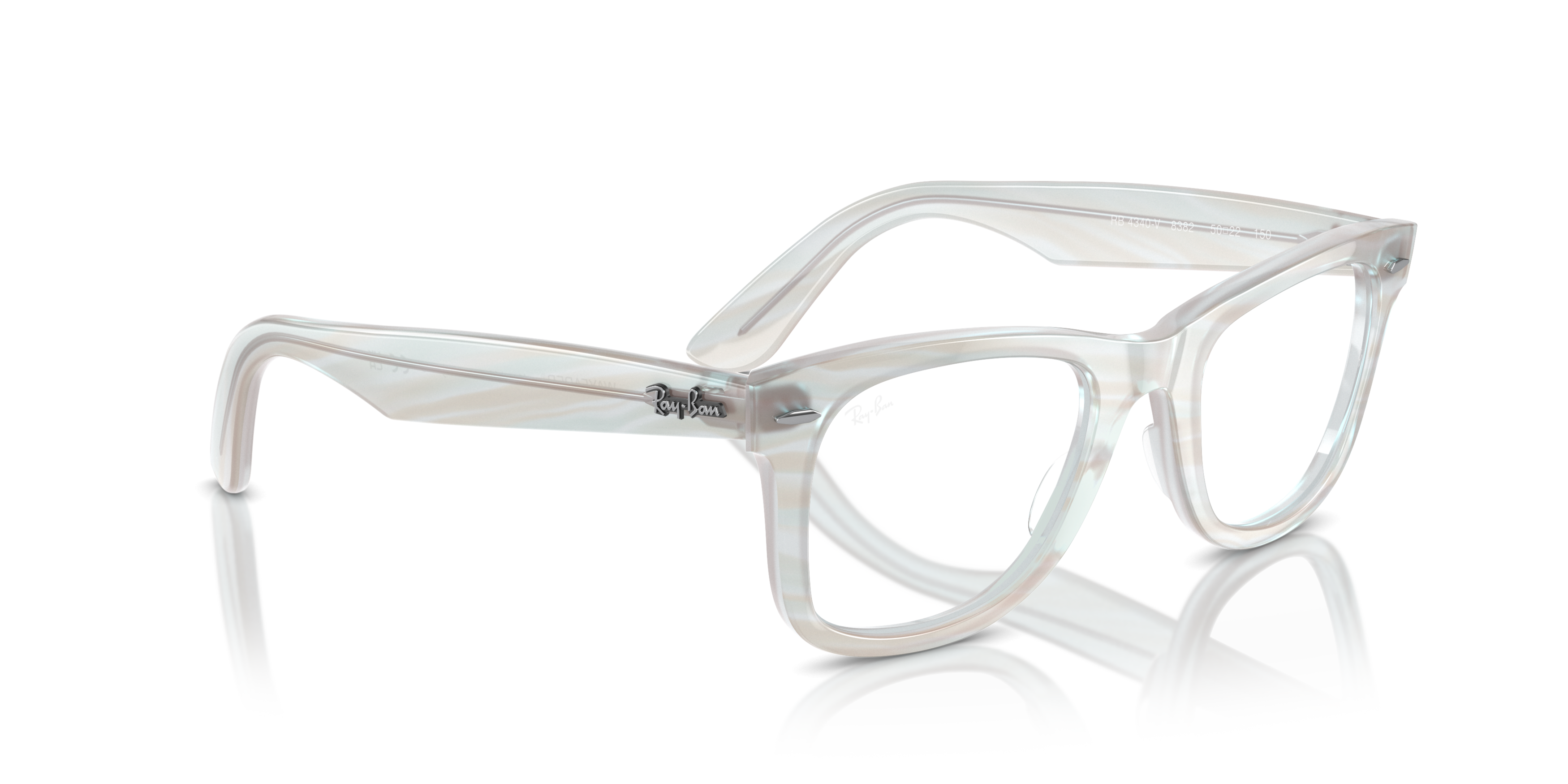 Angle_Right01 Ray-Ban Wayfarer Ease Change RX 4340V Glasses Transparent / Photochromic, Blue