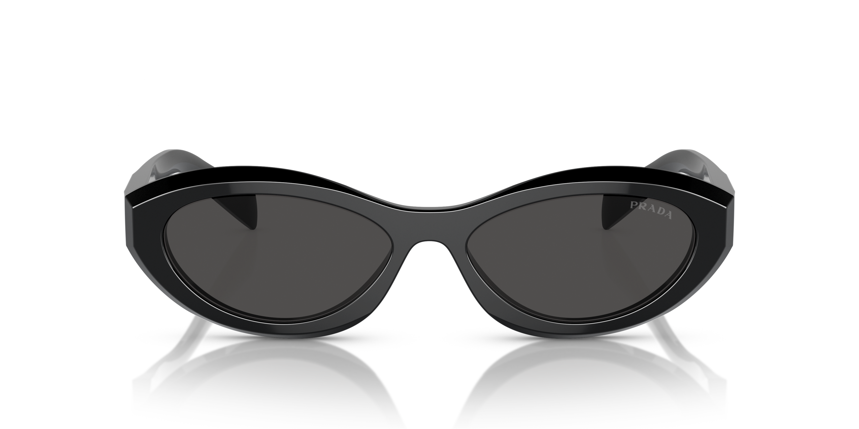 Front Prada PR 26ZS Sunglasses Grey / Black