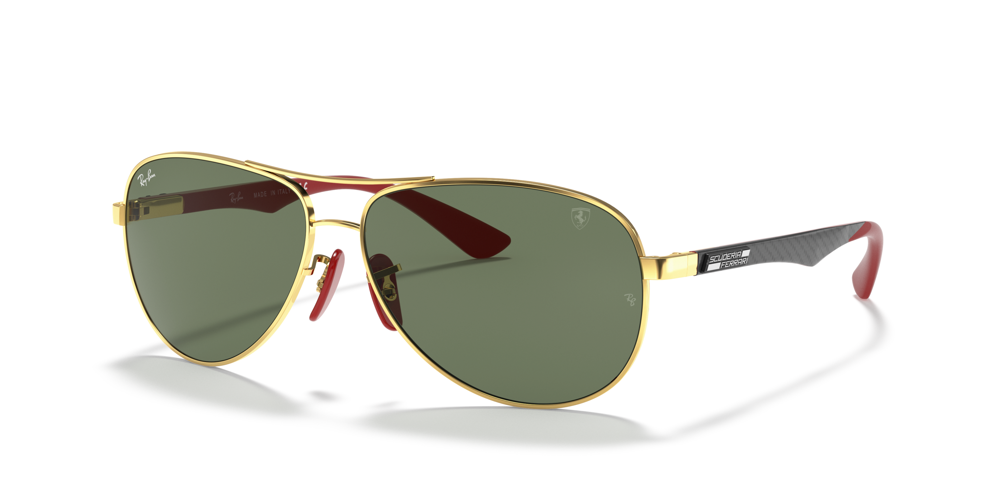 Angle_Left01 Ray-Ban RB 8313M Sunglasses Green / Gold