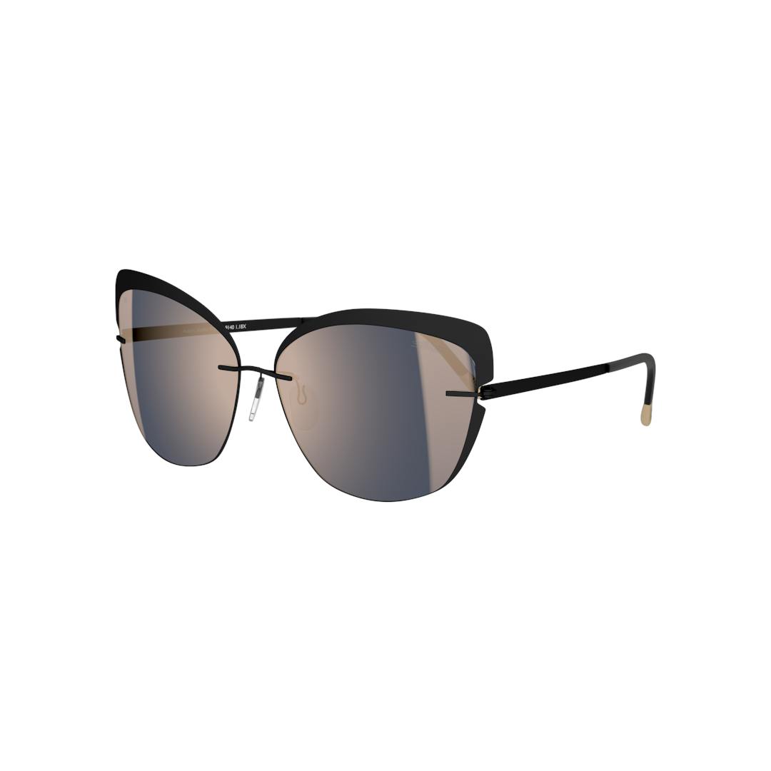 Silhouette 8166 Lunettes de Soleil Femme - Cateye Noir