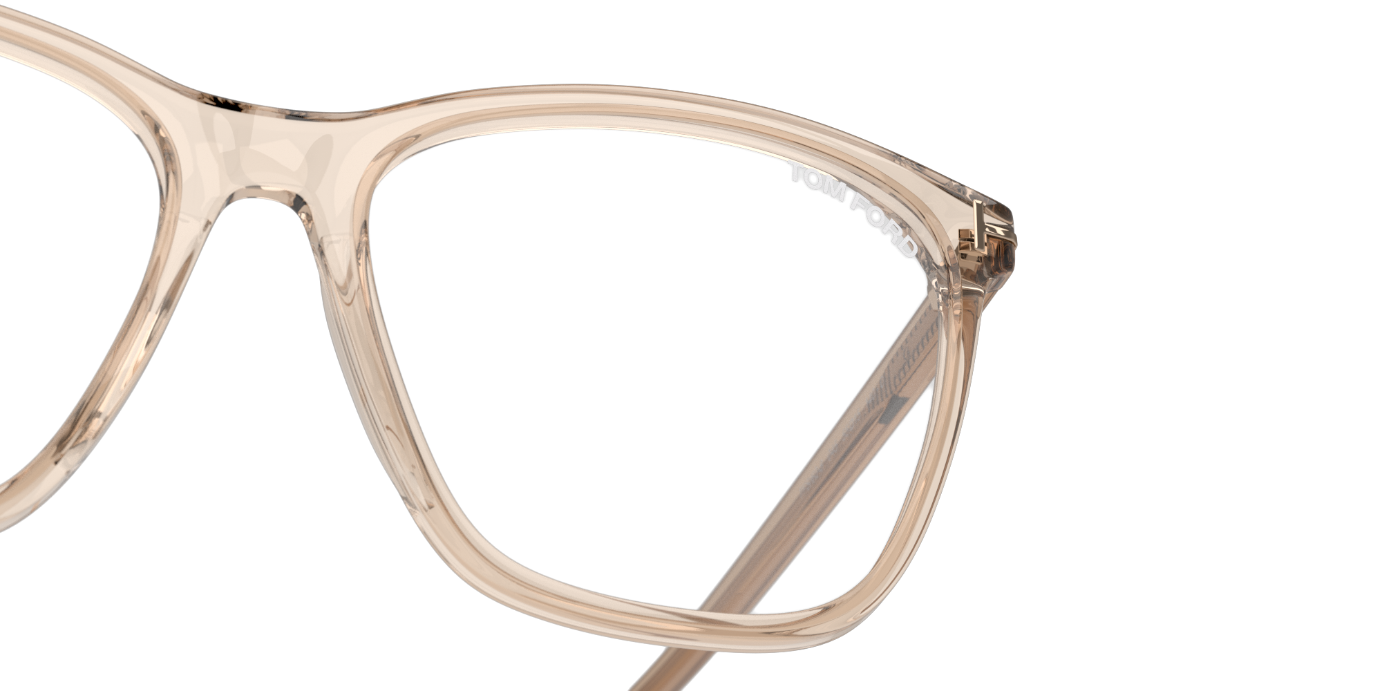 Detail01 Tom Ford FT 5762-B Glasses Transparent / Transparent, Brown