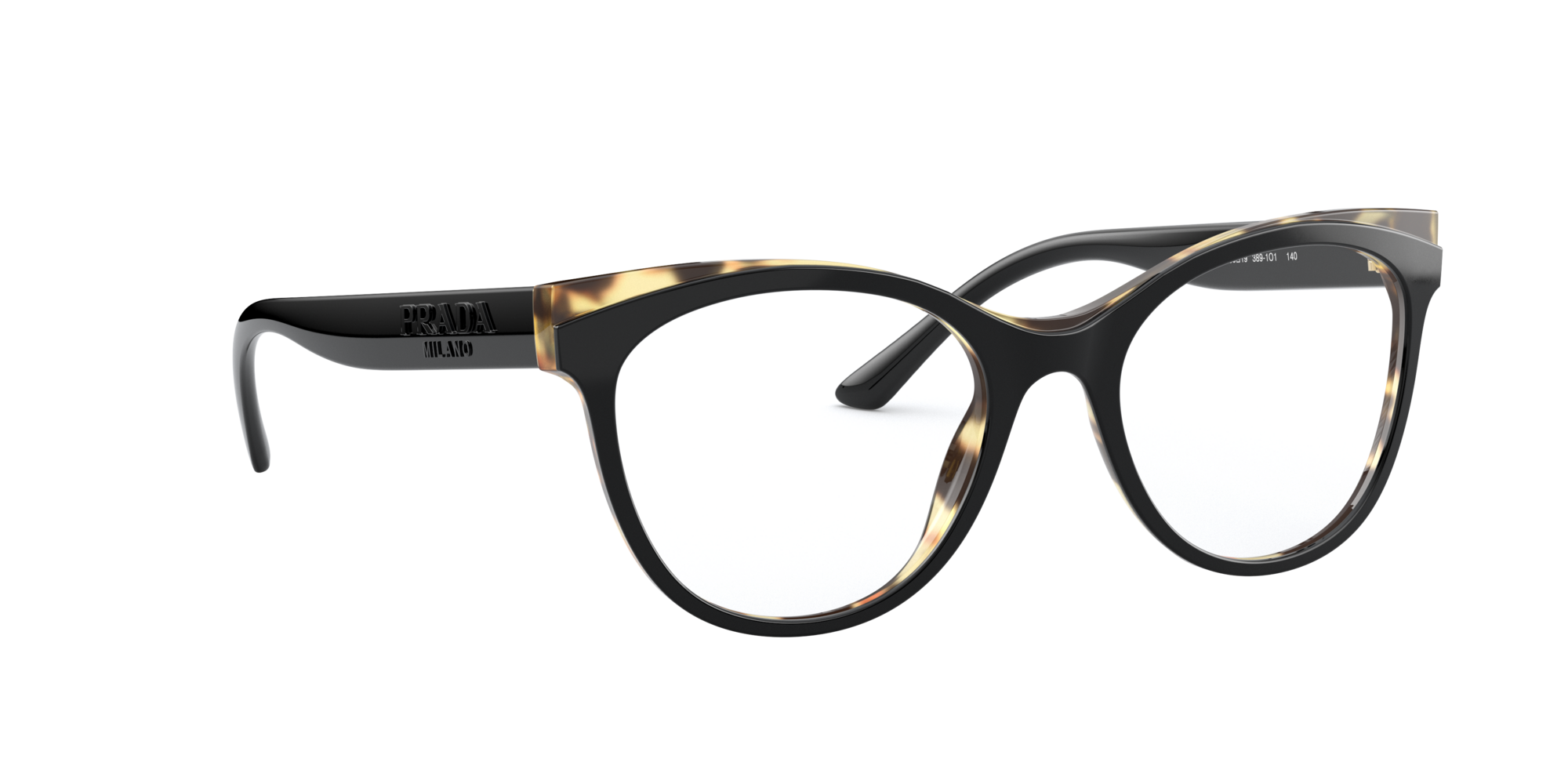 Angle_Right01 Prada PR 05WV (3891O1) Glasses Transparent / Black