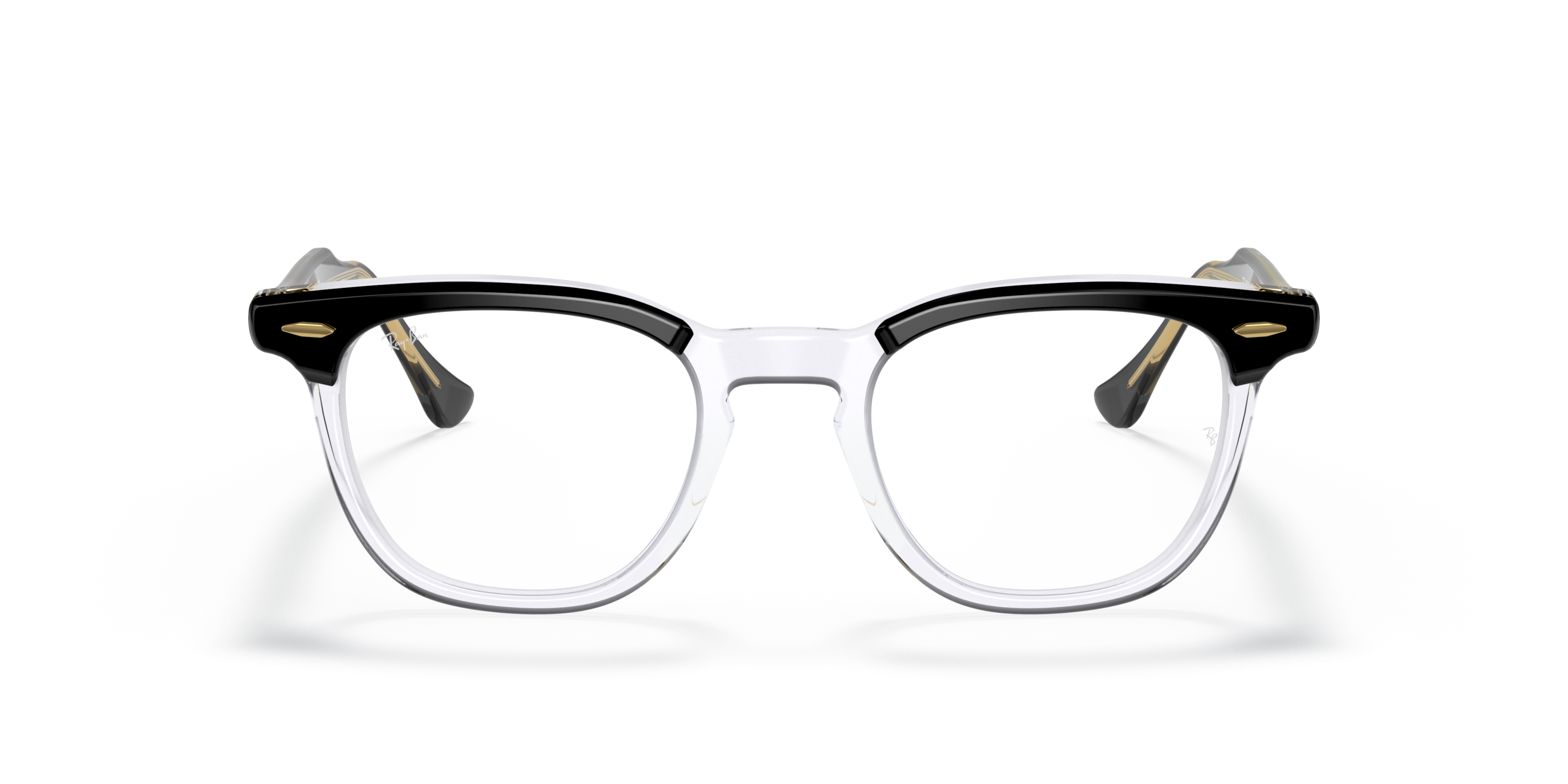 Front Ray-Ban RX 5398 Glasses Transparent / Transparent, Black