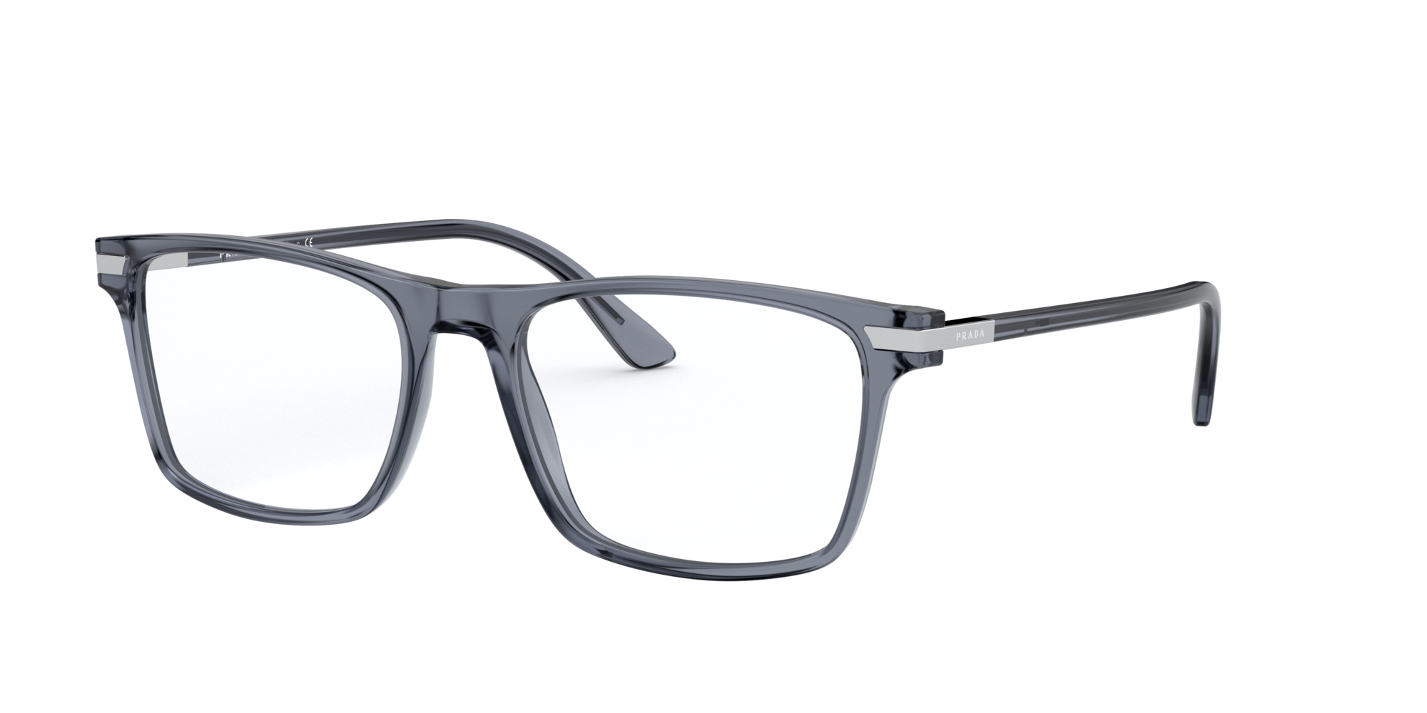 Angle_Left01 Prada PR 01WV Glasses Transparent / Grey