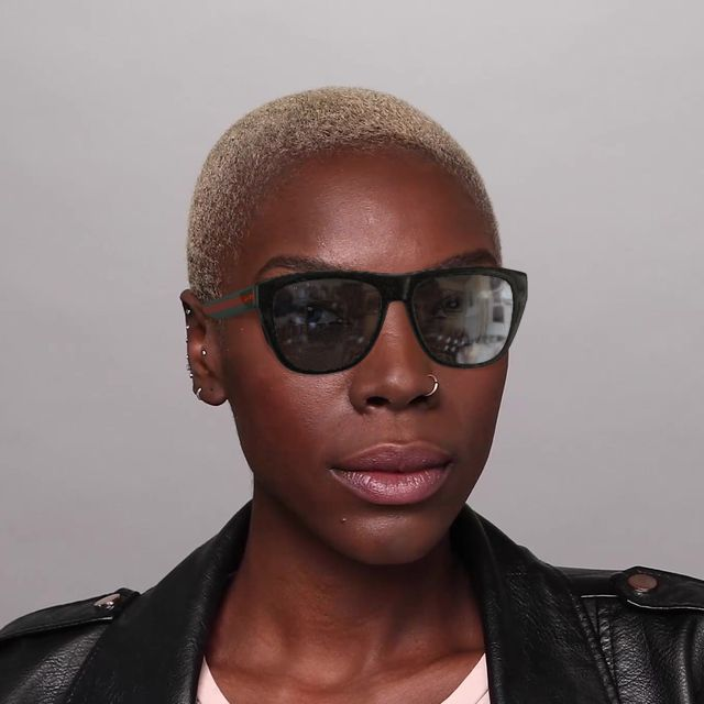 On_Model_Female01 Gucci GG 0926S (001) Sunglasses Grey / Black