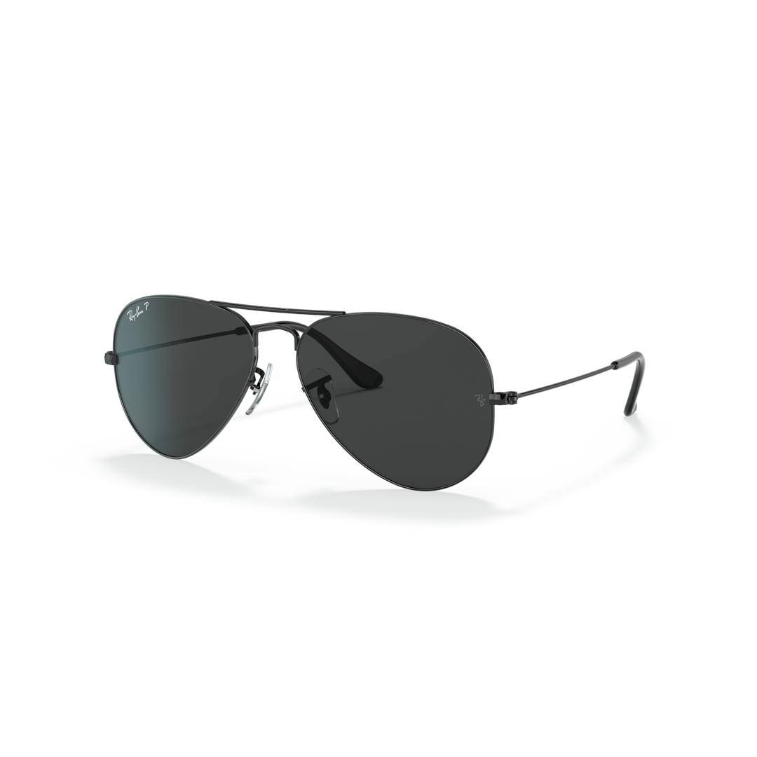 Ray-Ban Aviator Total Black RB3025 Solbriller - Pilot Sort Polariserede Linser