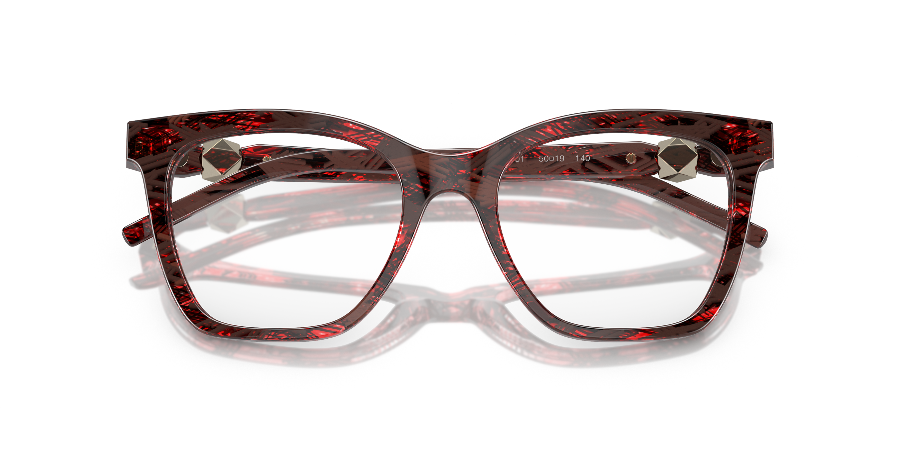 Folded Giorgio Armani AR 7238 Glasses Transparent / Red