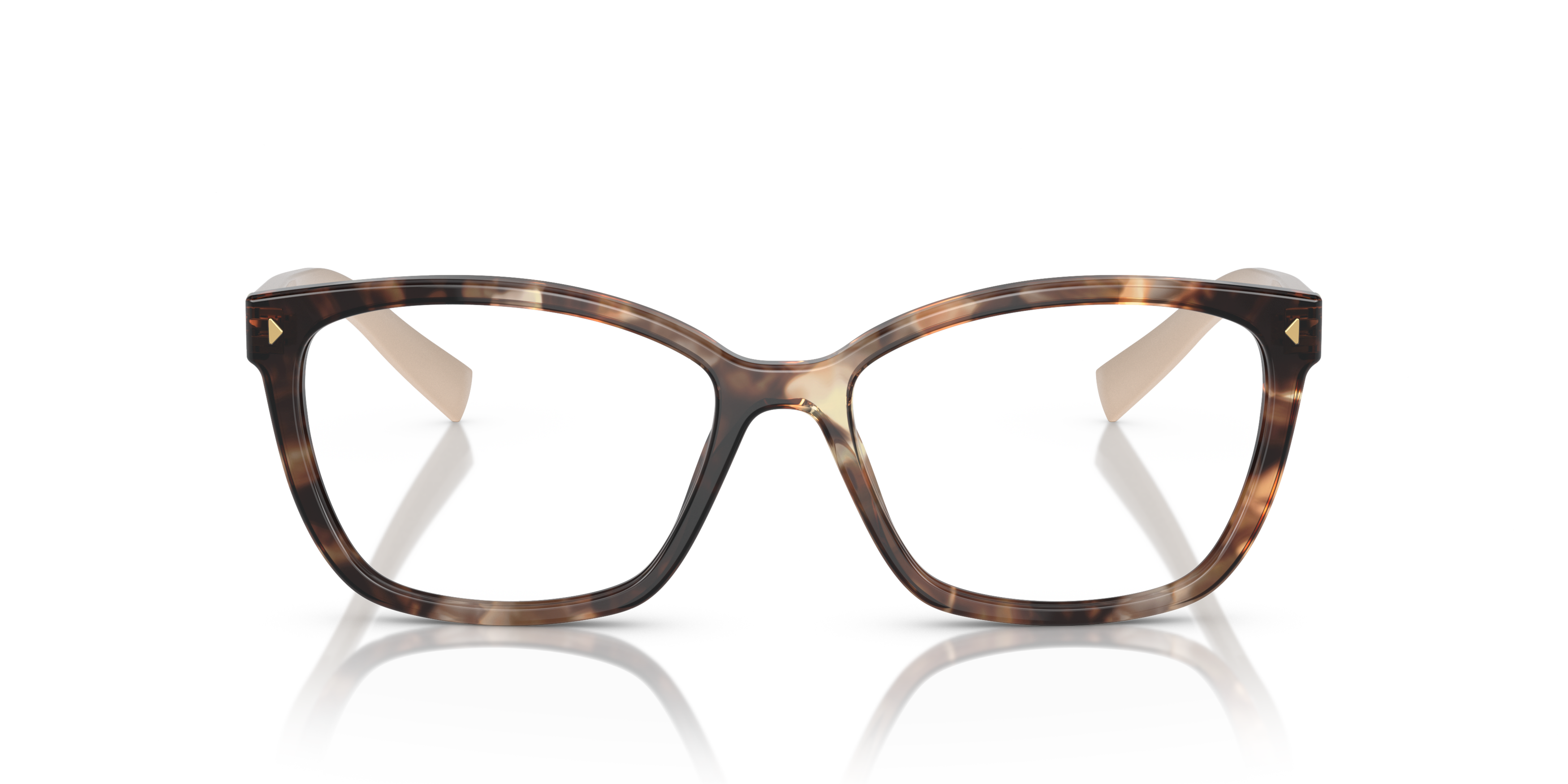 Front Prada PR 15ZV Glasses Transparent / Havana