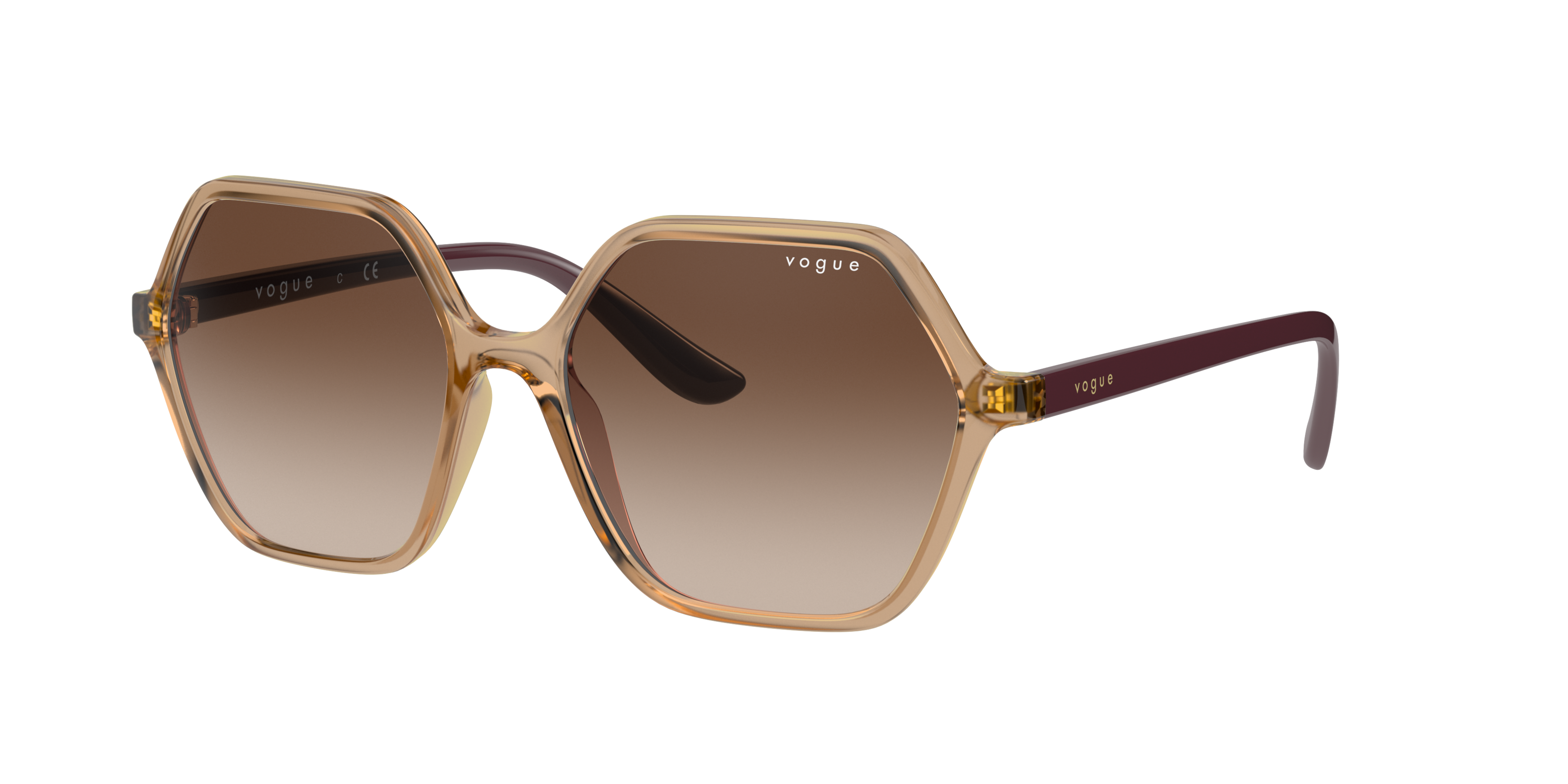 Angle_Left01 Vogue VO 5361S Sunglasses Brown / Transparent, Brown