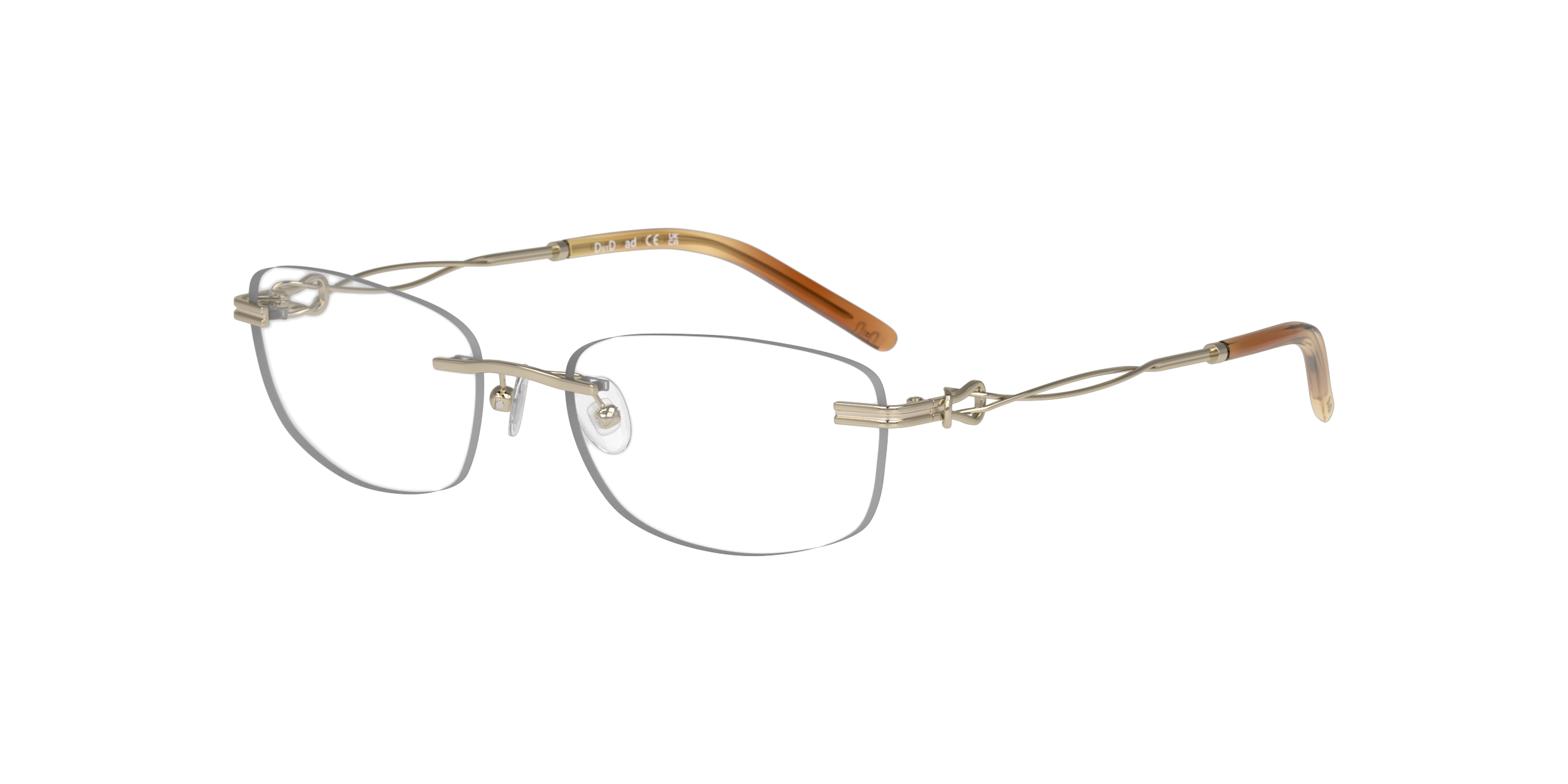 Angle_Left01 DbyD Titanium DB 1121T Glasses Transparent / Gold
