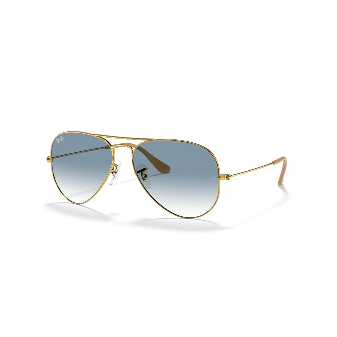 Ray-Ban Aviator RB3025 Lunettes de Soleil Homme - Pilote Bleu - Possibilité de verres correcteurs -