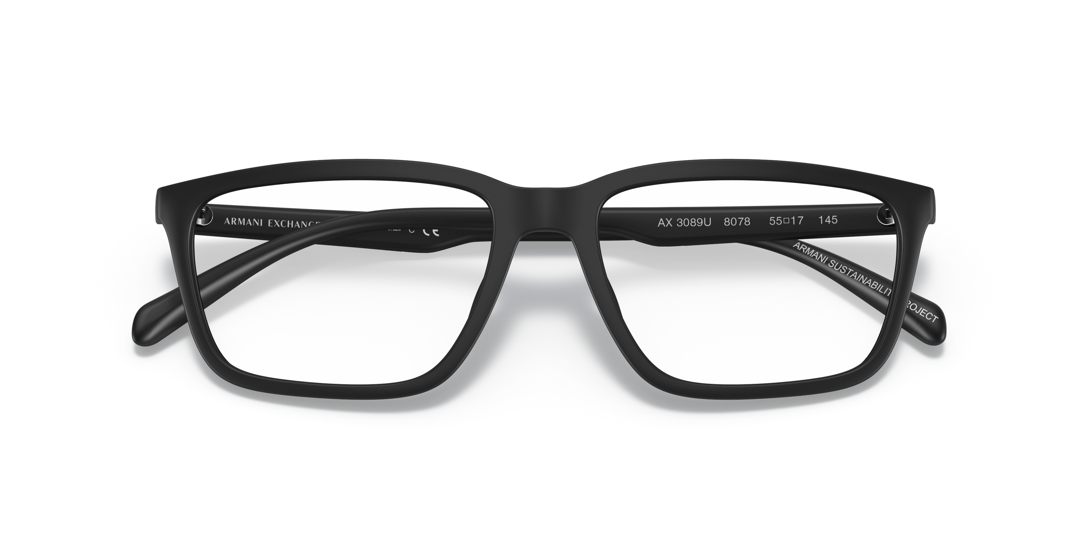 Folded Armani Exchange AX 3089U Glasses Transparent / Blue