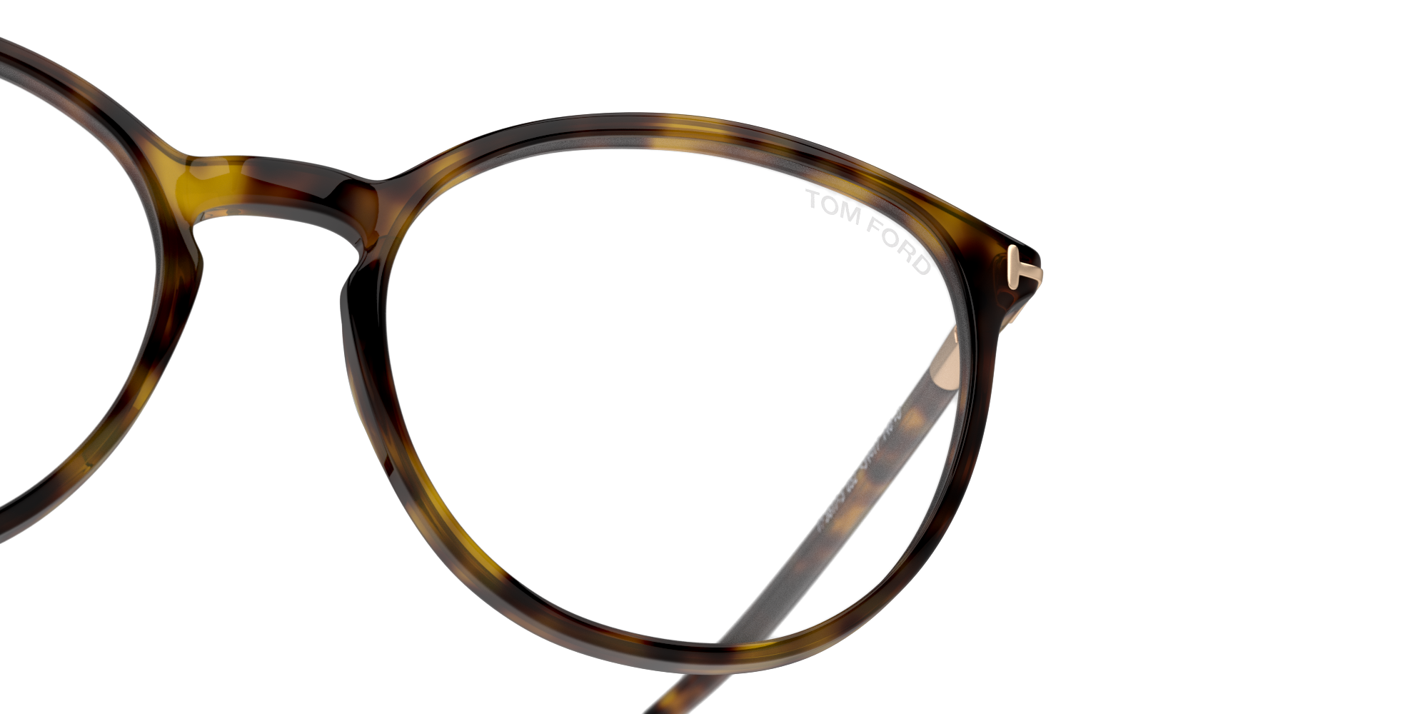 Detail01 Tom Ford TF5617-B 52 Glasögonbåge Sköldpaddsfärgad
