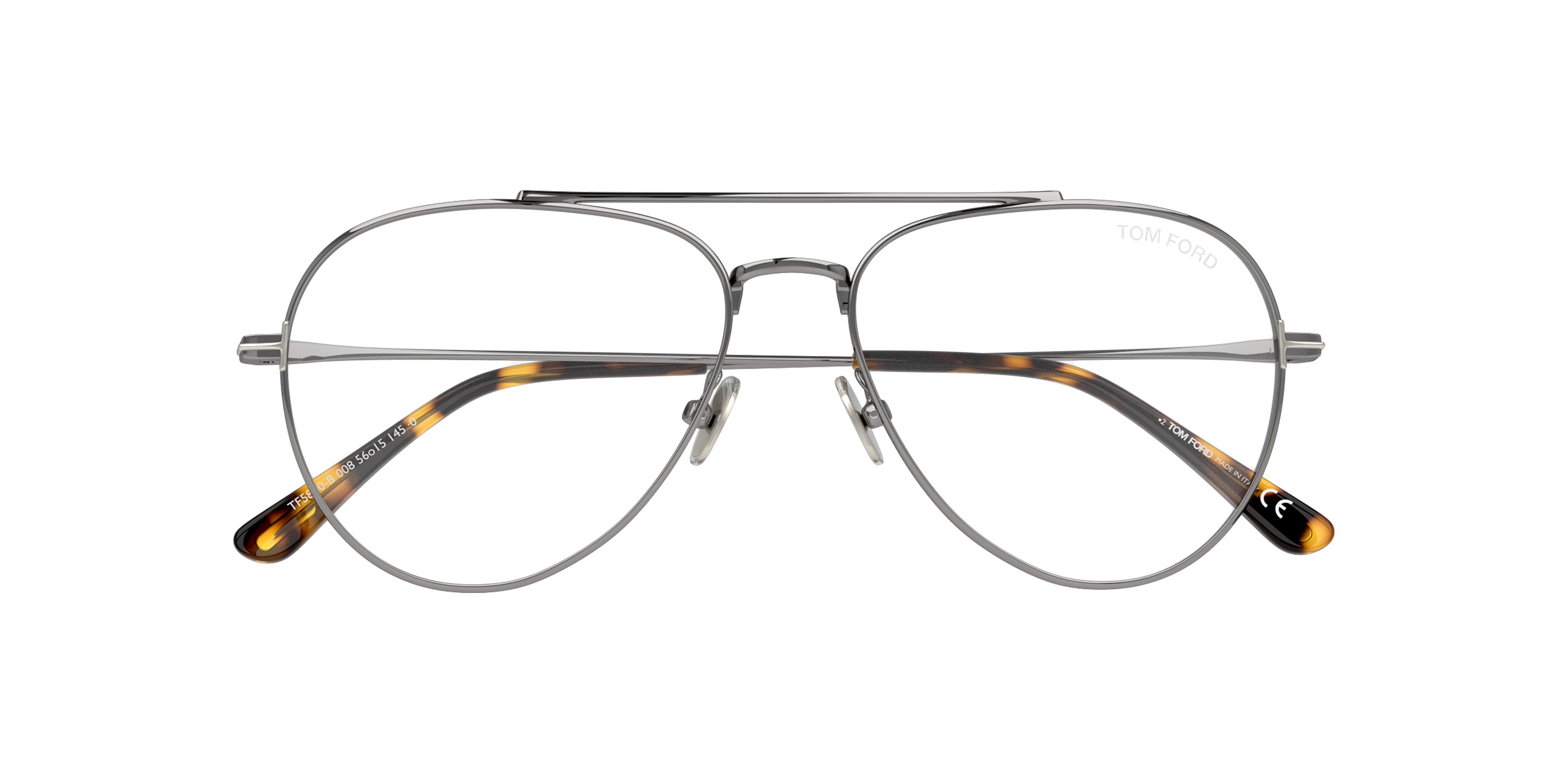 Folded Tom Ford FT 5800-B (008) Glasses Transparent / Grey