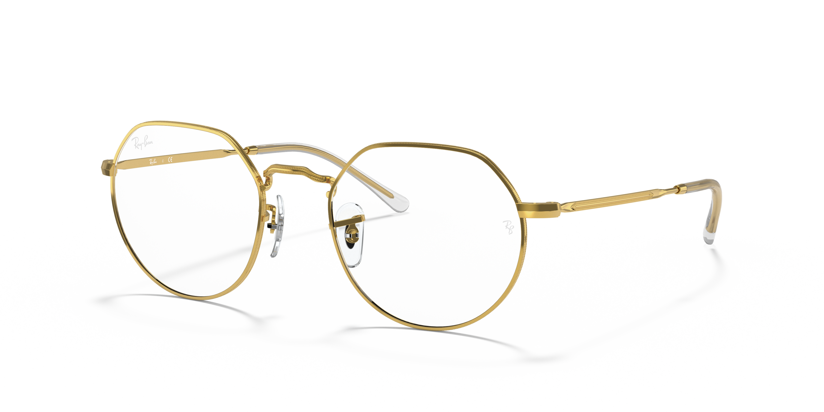 Angle_Left01 Ray-Ban RX 6465 (2500) Glasses Transparent / Gold