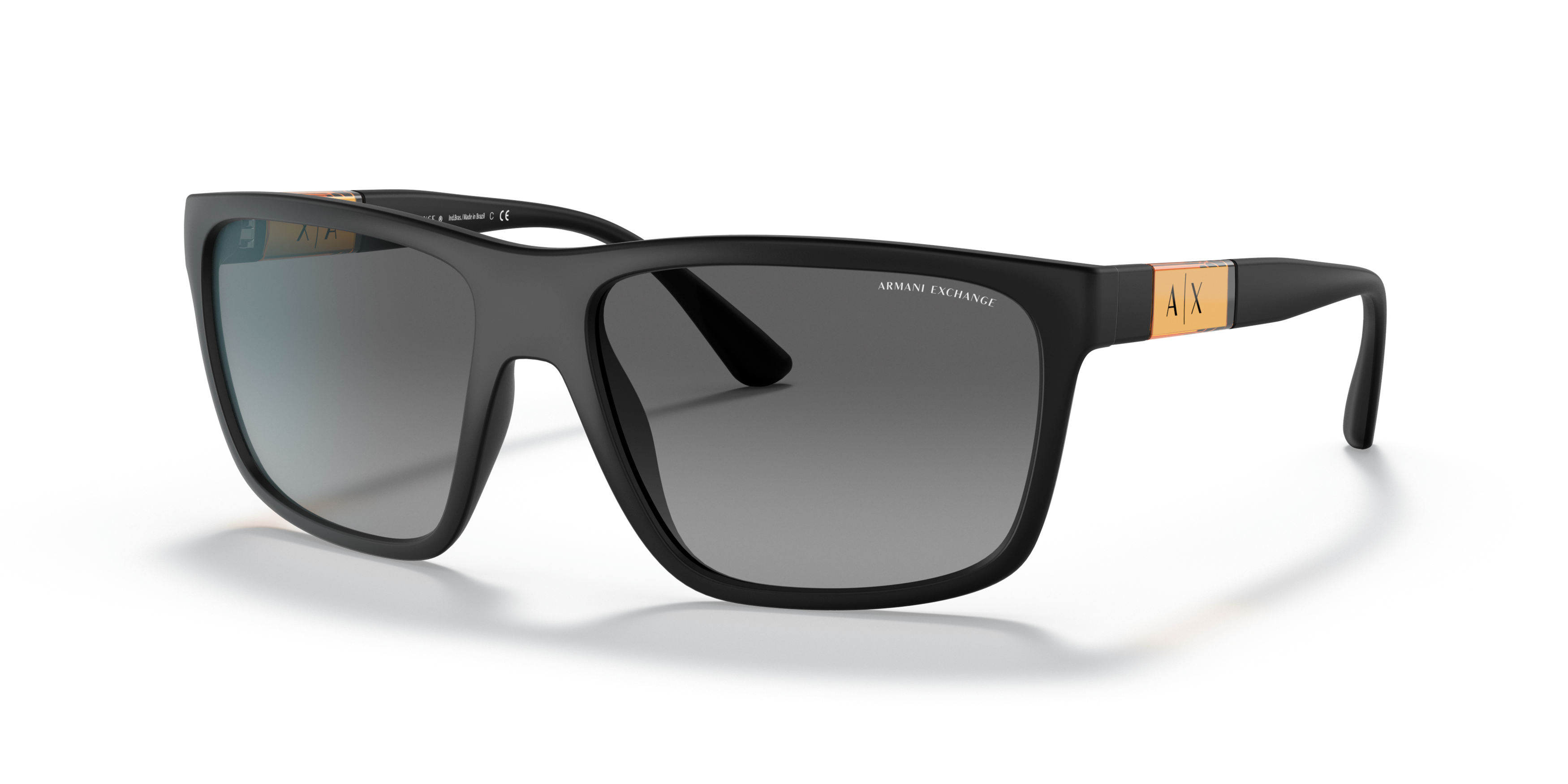 Angle_Left01 Armani Exchange AX 4121S (8325T3) Sunglasses Grey / Black