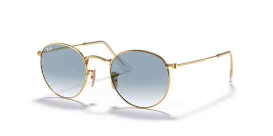 Ray-Ban Round Flat Lenses RB 3447N Sunglasses Blue / Gold