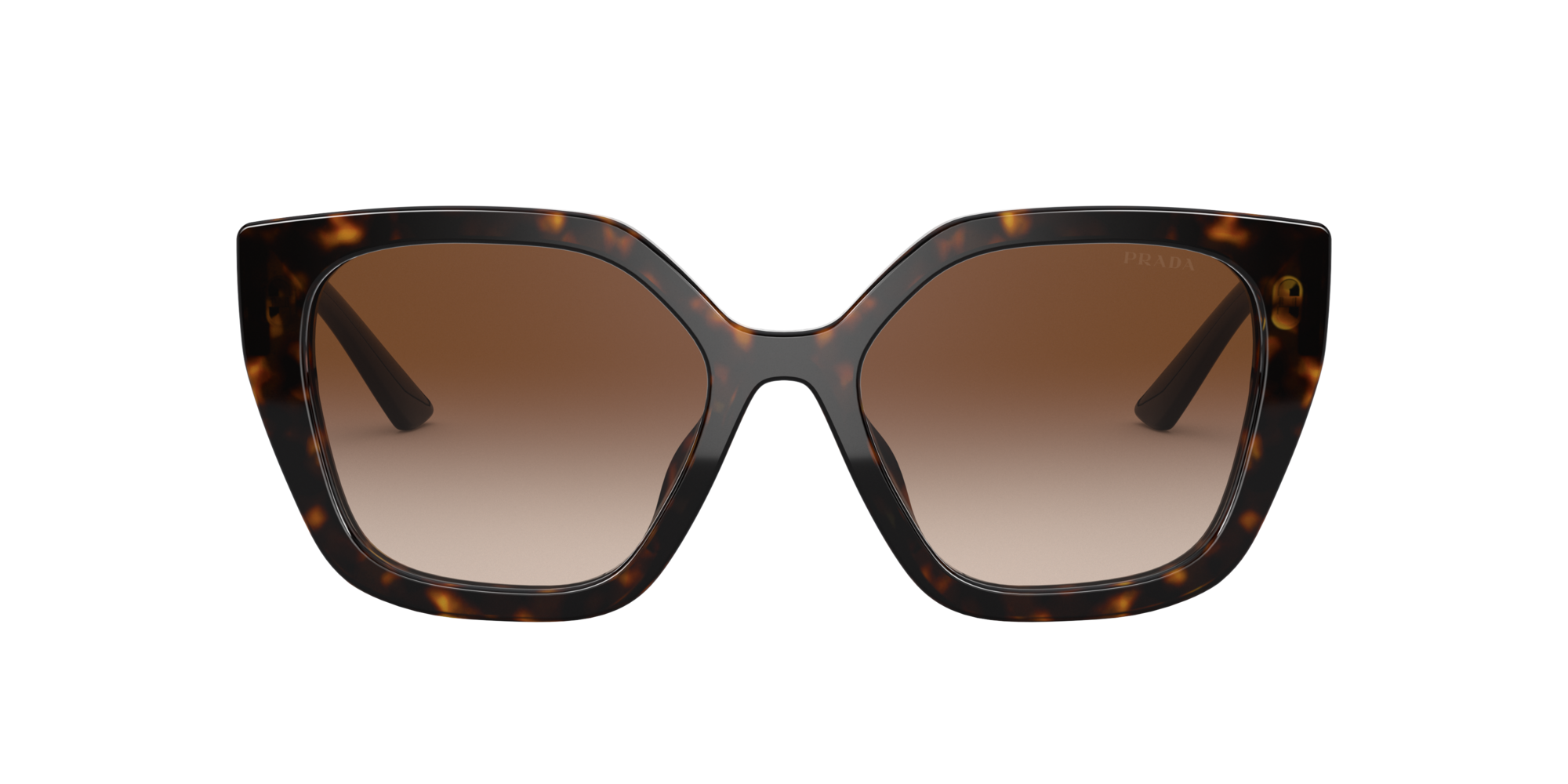 Front Prada PR 24XS (2AU6S1) Sunglasses Brown / Havana