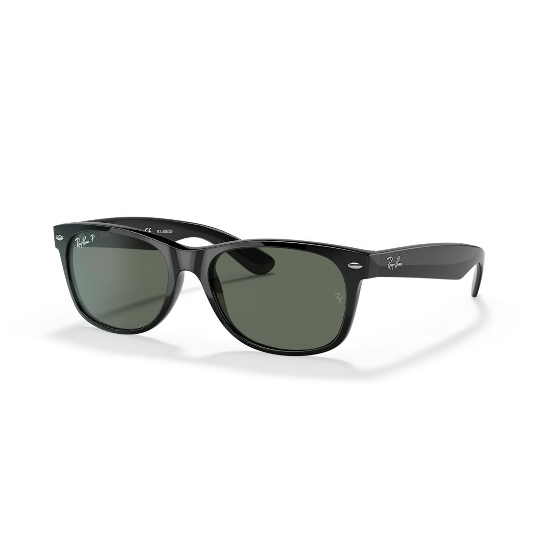 Ray-Ban New Wayfarer RB2132 Lunettes de Soleil Homme - Carrée Noir - Verres Polarisés - Possibilité