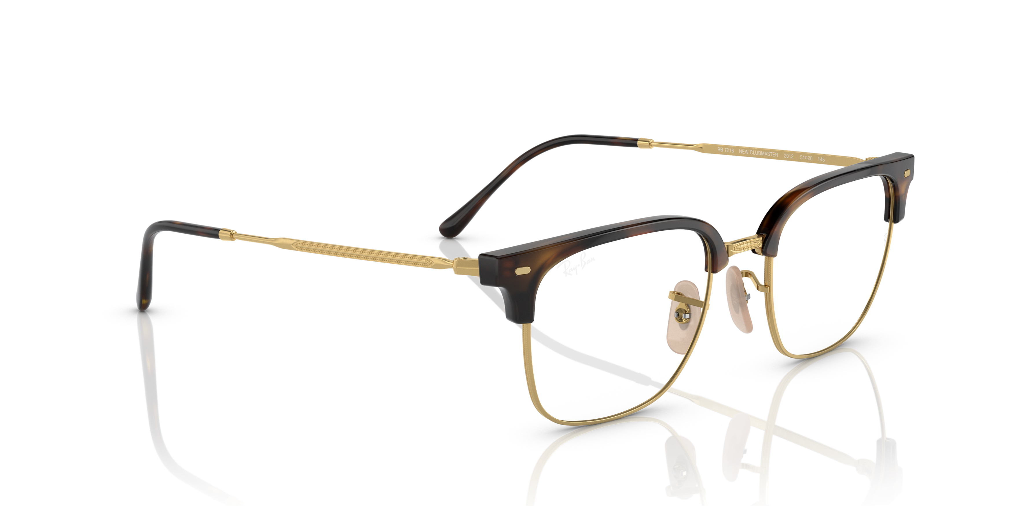 Angle_Right01 Ray-Ban NEW CLUBMASTER RX7216 2012 Havana, Goud