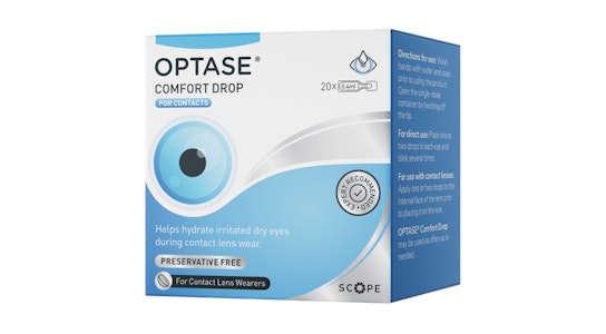 Optase Optase Comfort Drop Preservative Free Eye Drops Eye Drops 20 x 0.4ml