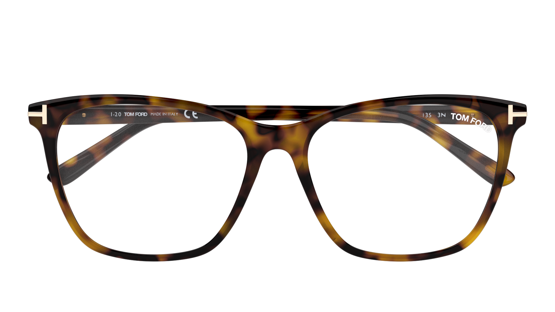 Folded Tom Ford FT 5762-B (052) Glasses Transparent / Tortoise Shell