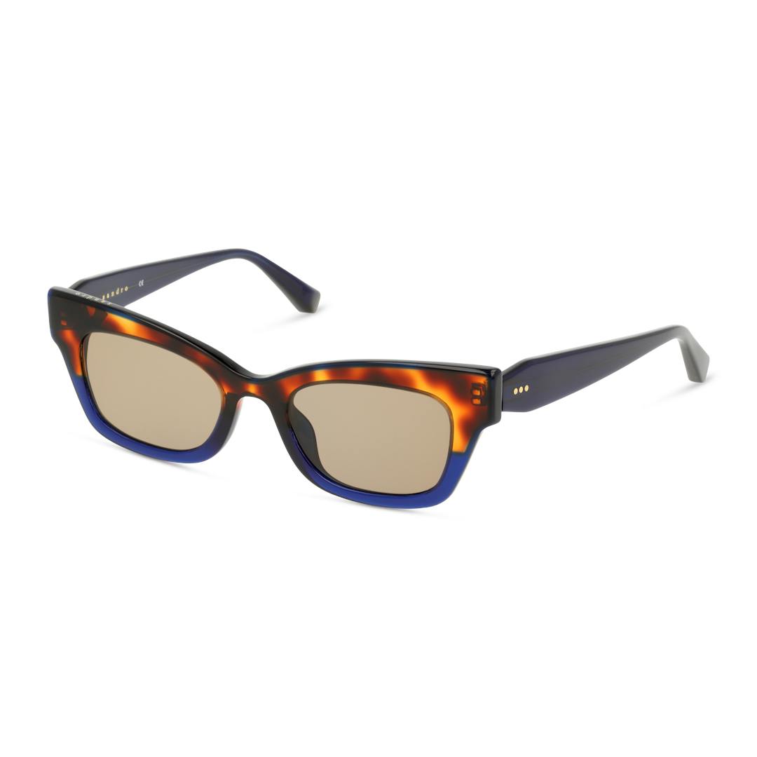 Sandro SD6021 Lunettes de Soleil Femme - Rectangle Bleu - Possibilité de verres correcteurs - Adapta