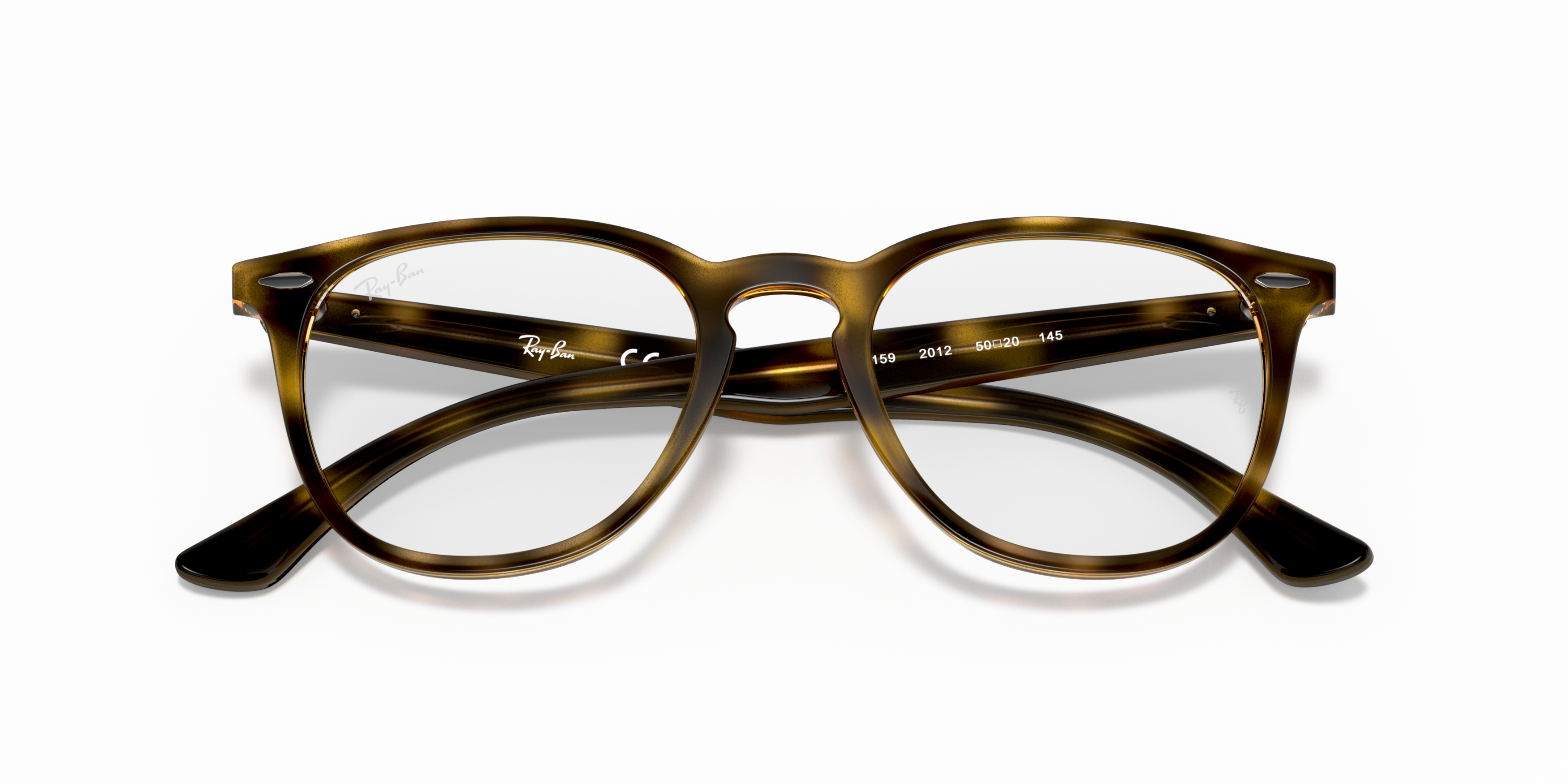Folded Ray-Ban RX 7159 (2012) Glasses Transparent / Brown