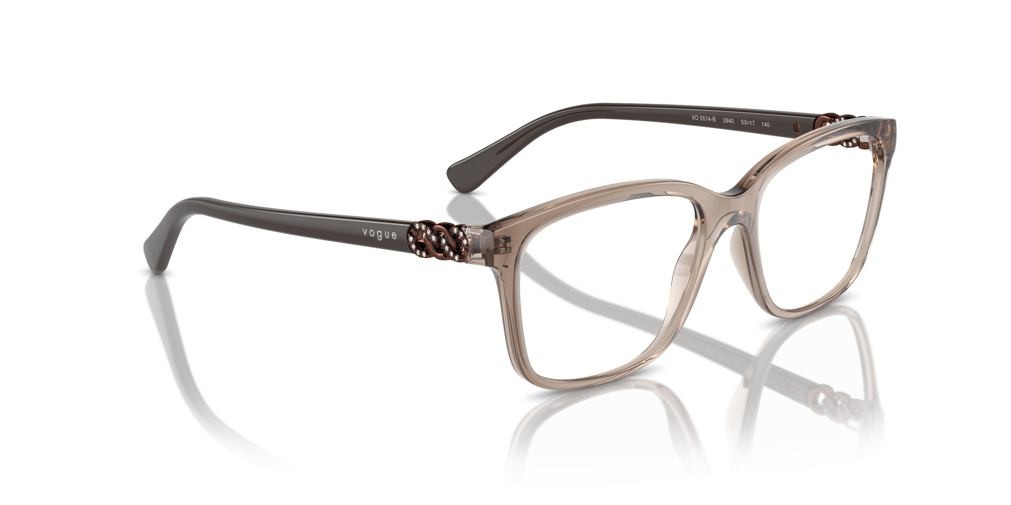 Angle_Right01 Vogue VO 5574B Glasses Transparent / Brown