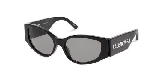 Balenciaga BB0258S 001 Solbriller Grå / Sort