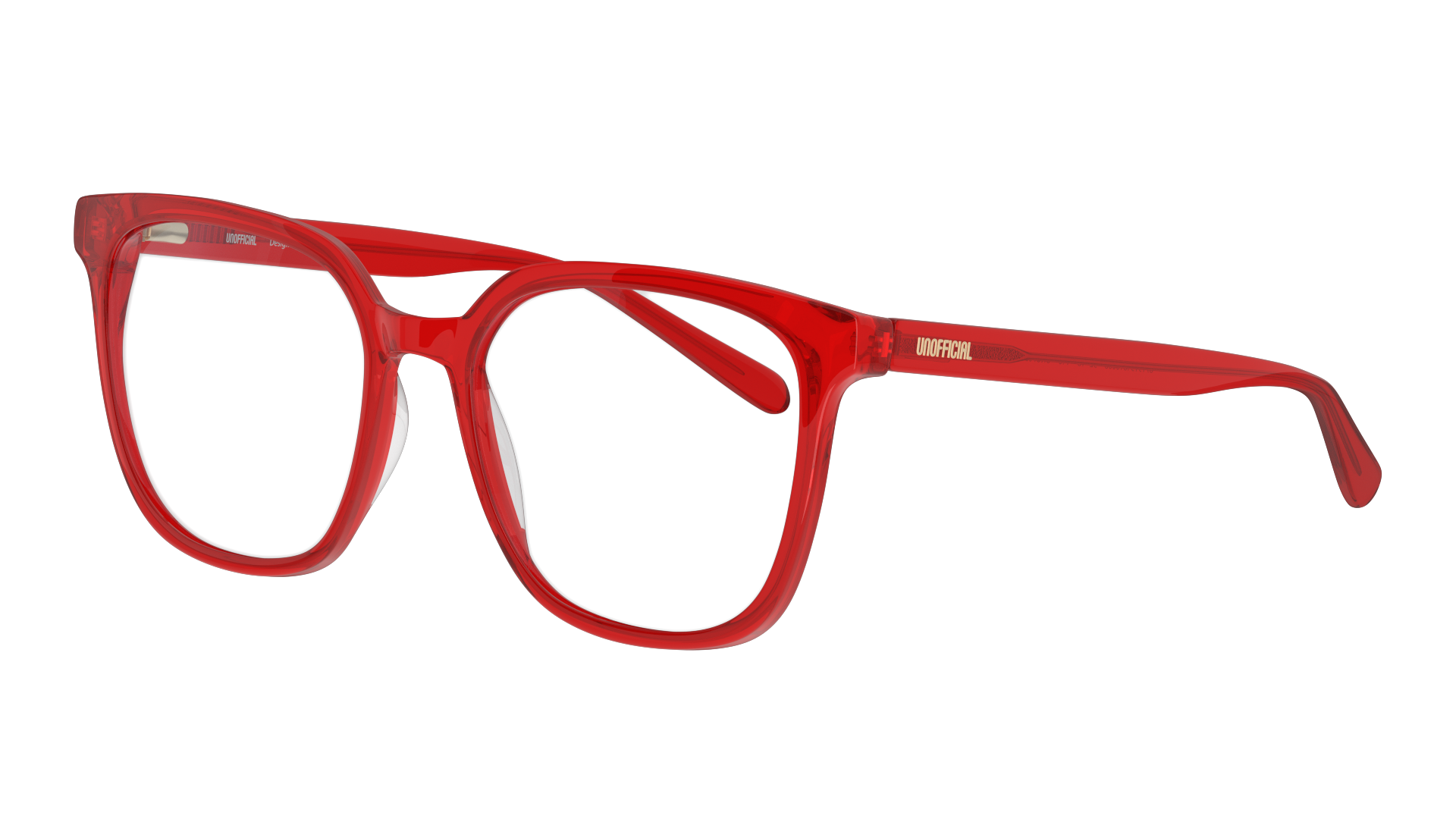 Angle_Left01 Unofficial UNOF0314 (RR00) Glasses Transparent / Red